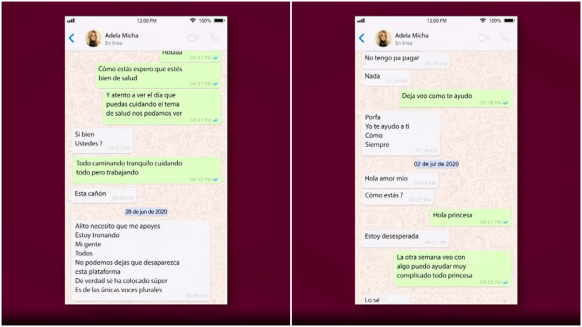 La gobernadora presentó supuestas conversaciones entre Alito y Adela Micha (Foto: captura de pantalla/Twitter/@LaydaSansores)