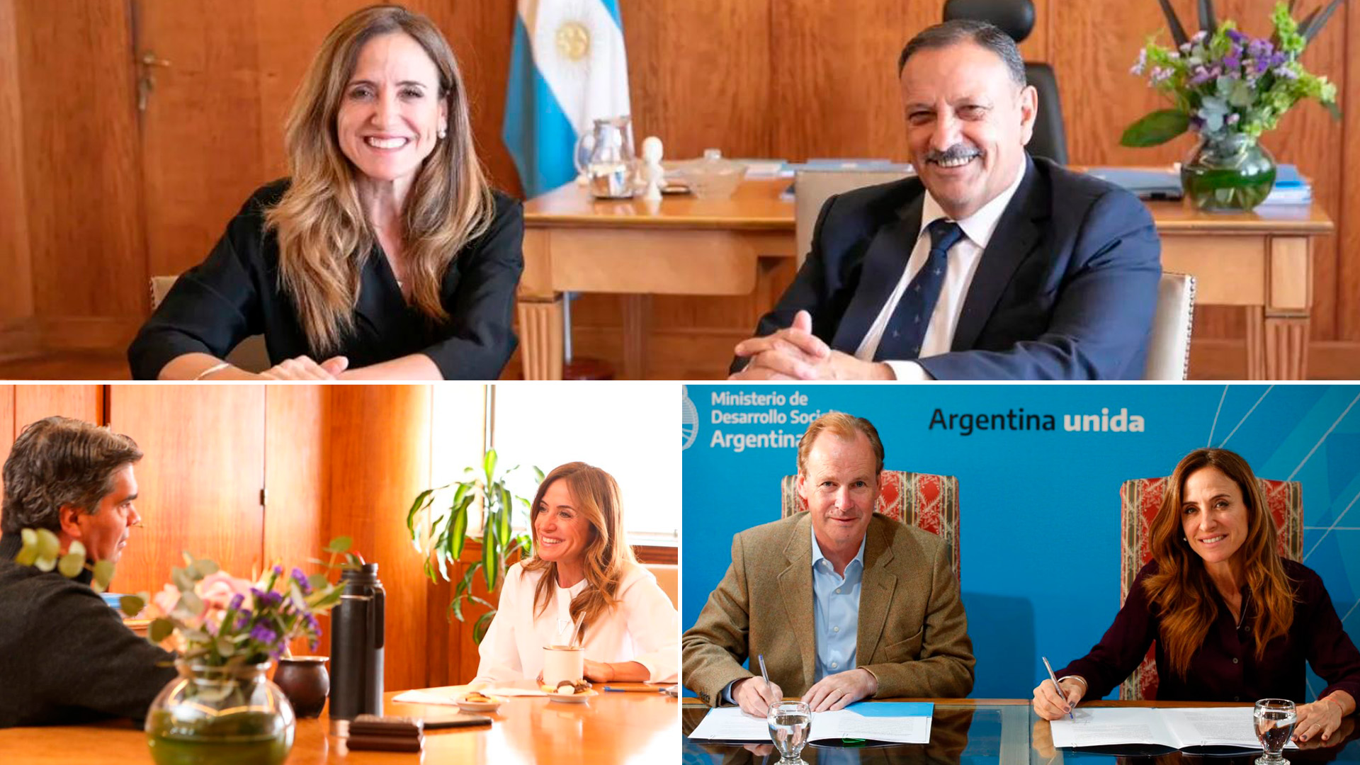 Victoria Tolosa Paz se reunió con los gobernadores de La Rioja, Chaco y Entre Ríos en su despacho para diagramar las políticas alimentarias y de trasformar los planes sociales en trabajo genuino 