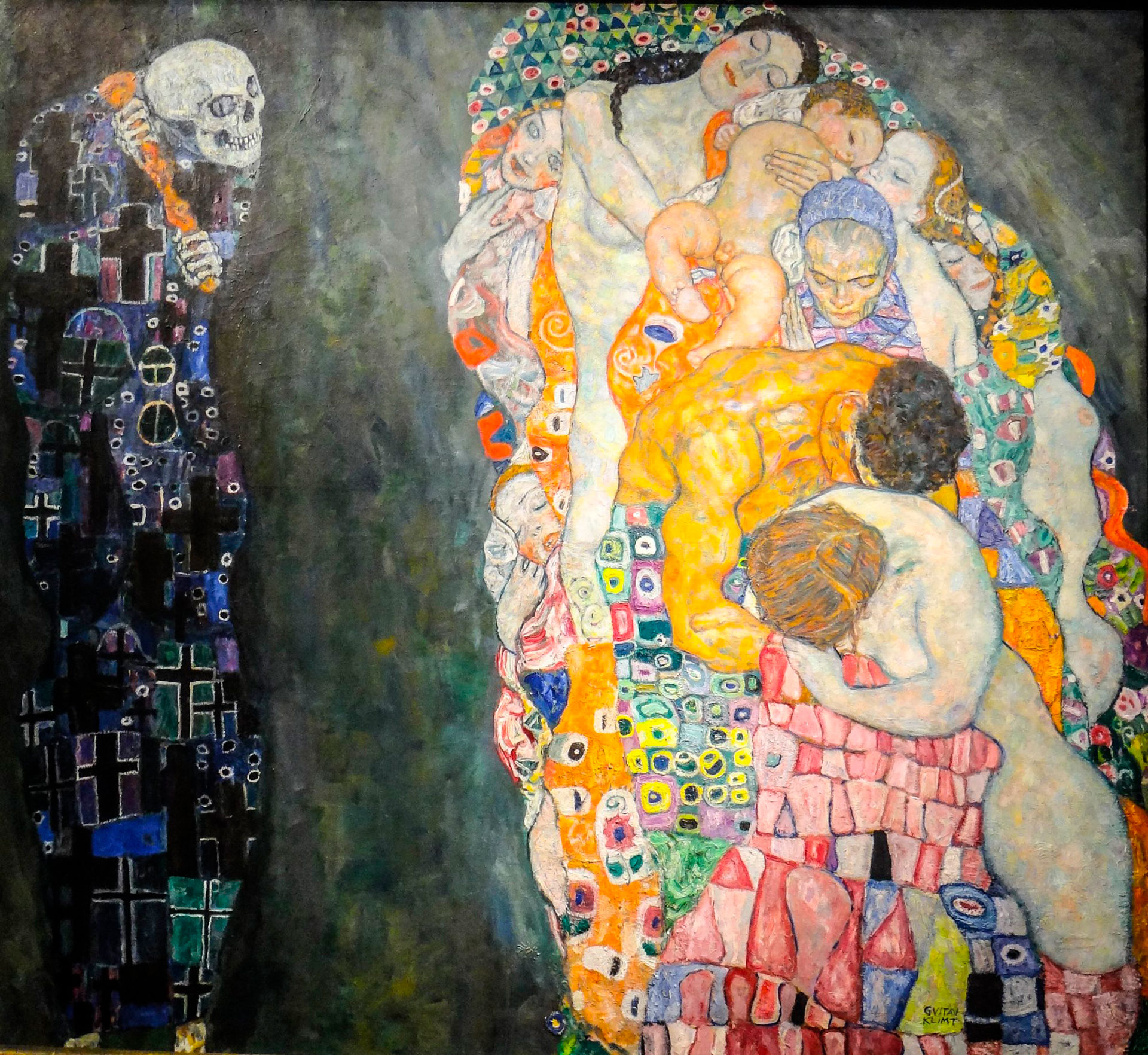 "Muerte y vida", de Gustav Klimt. (Leopold Museum de Viena)