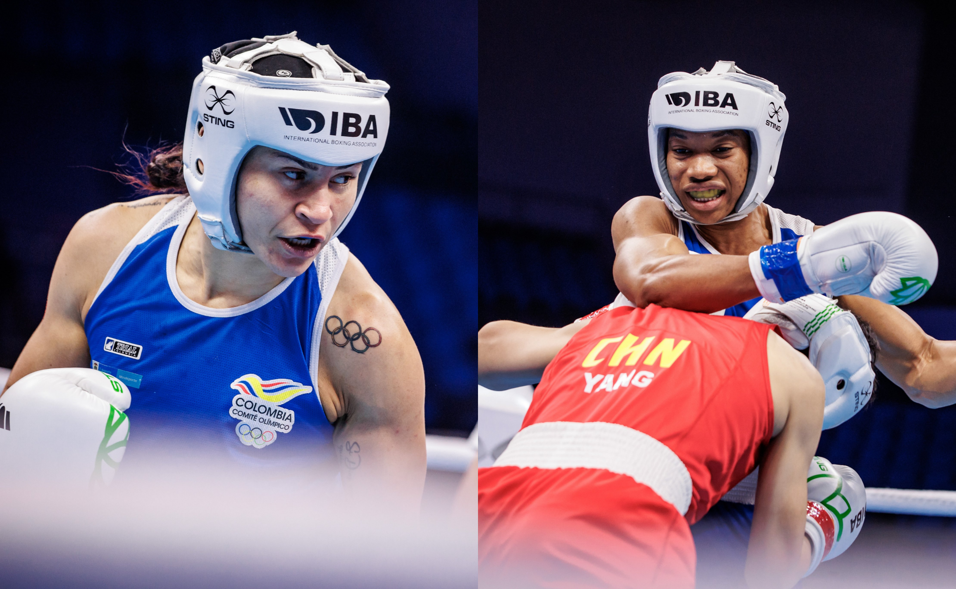 Las colombianas Angie Valdez y Yeni Arias ganan la medalla de plata en el Mundial Femenino de Boxeo 2023 en la India