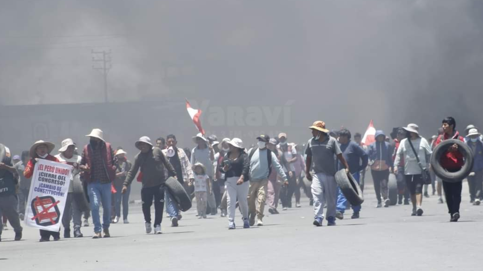 Pobladores de Arequipa se reúnen para respaldar a Juliaca.
Foto: Radio Yaraví / Diego Condori