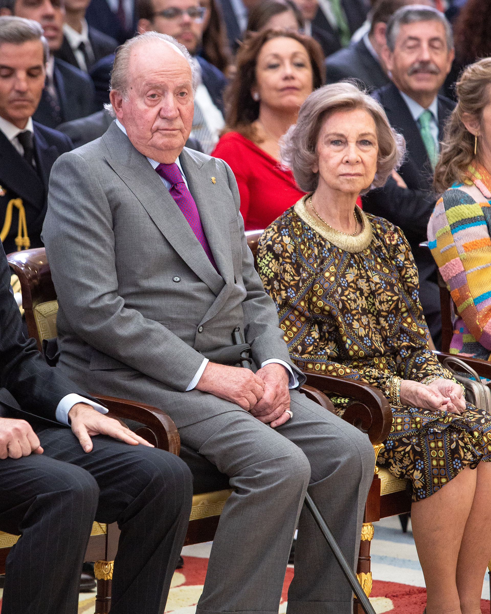 Tras la marcha del país de Juan Carlos, Sofía mantiene su residencia en el Palacio de la Zarzuela y continua con su agenda de actividades institucionales (WireImage)