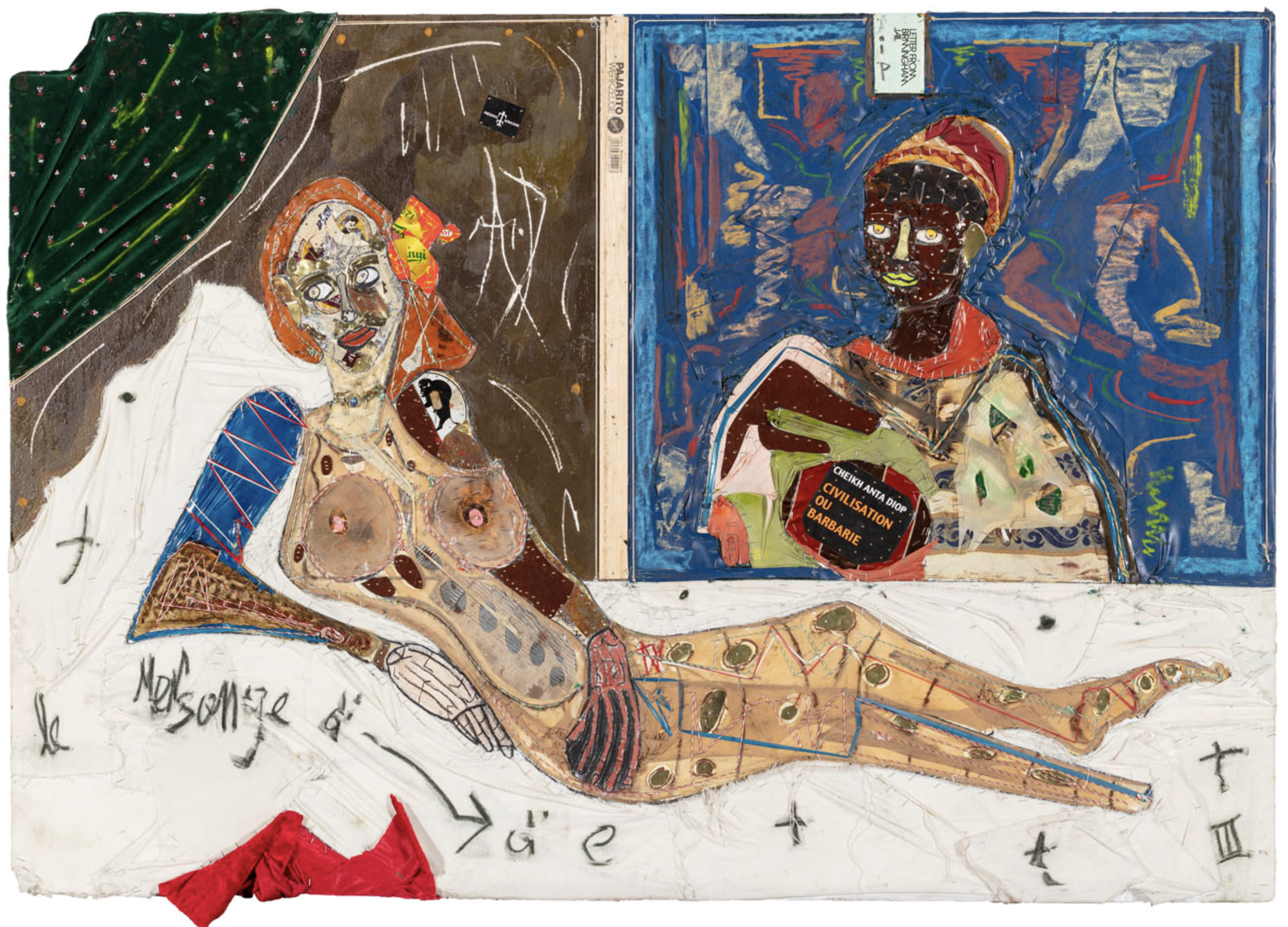 "Le Mensonge d’État", obra de la muestra del artista Alexandre Diop en el Rubell Museum.