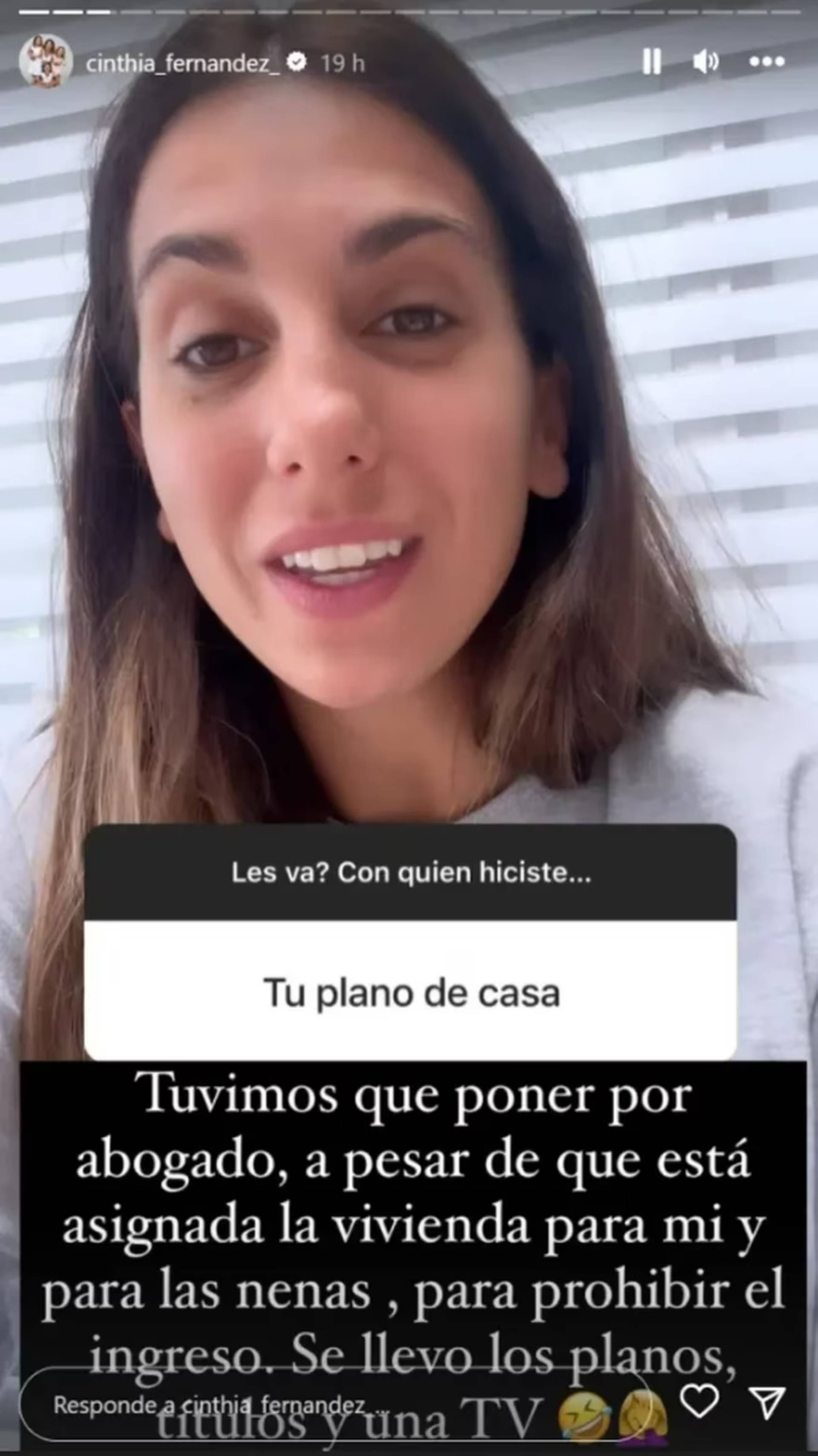 El posteo de Cinthia Fernández