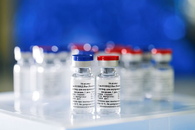 Muestras de una vacuna desarrollada por el Instituto de Investigación de Gamaleya de Epidemiología y Microbiología, en Moscú (Reuters)