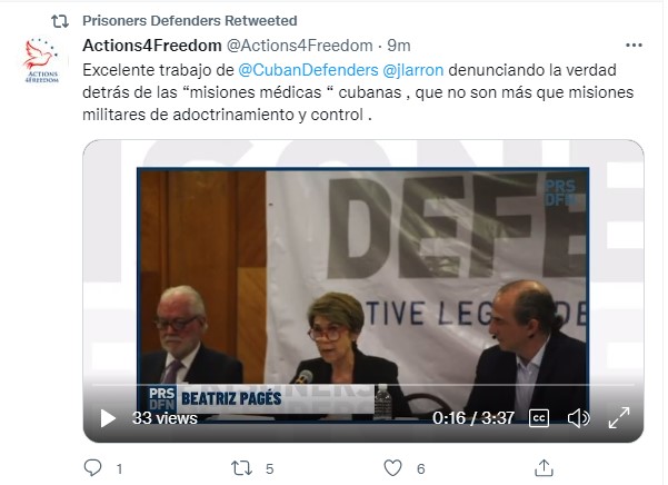 Beatrice Bages ha avvertito che dietro le brigate mediche c'è un tentativo autoritario di Lopez Obrador di rimanere al potere nel 2024. Immagine: Twitter