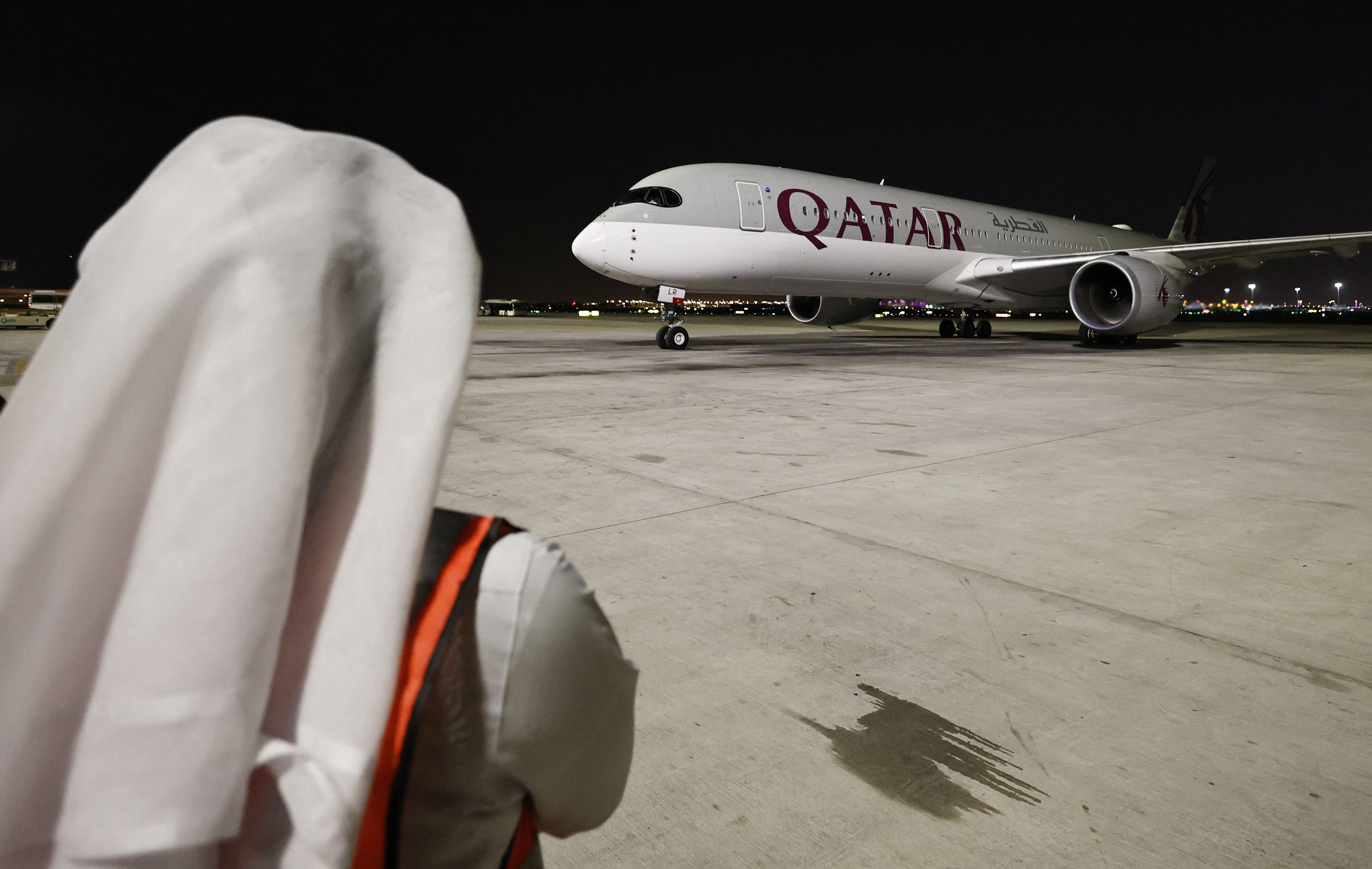 Un avión de la aerolinea Qatar Airways