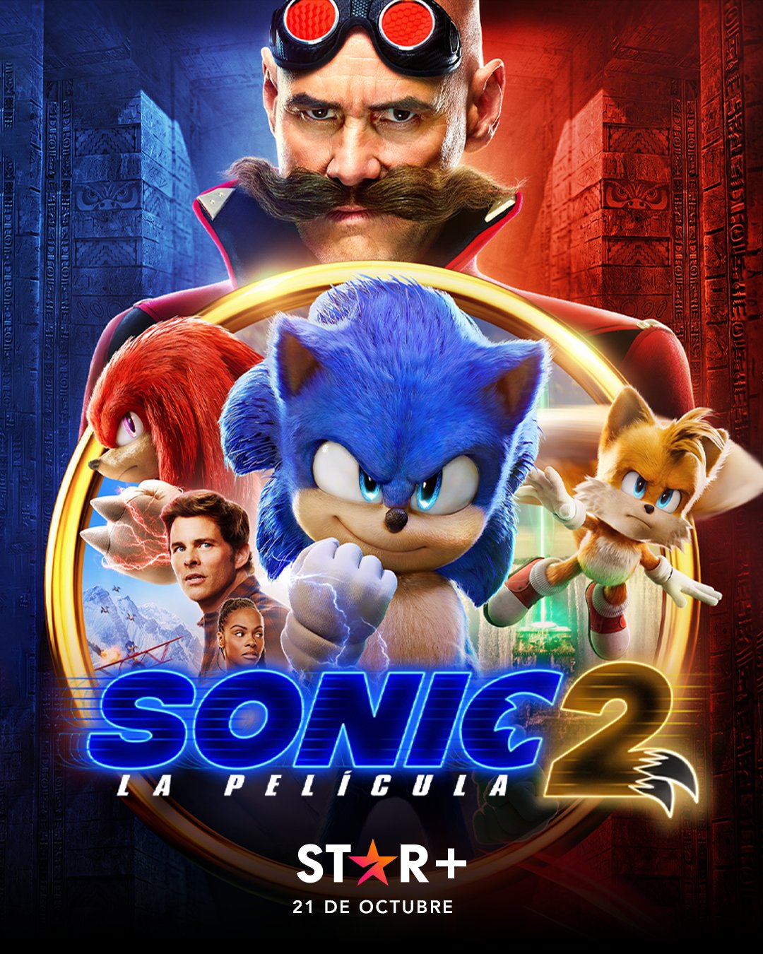 Póster oficial de "Sonic 2" en Star+. (Star+)