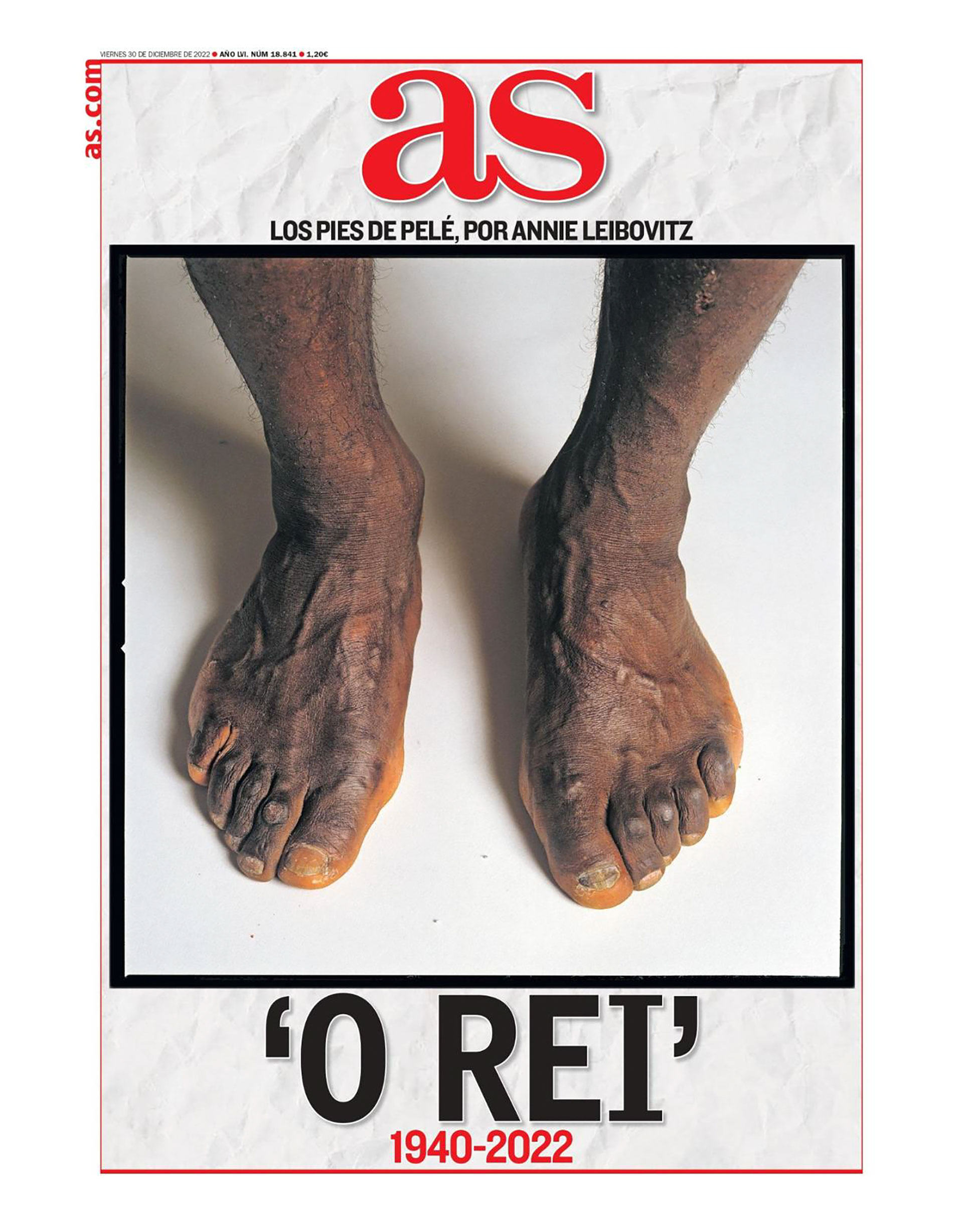 Los pies de Pelé, graficados por el diario AS