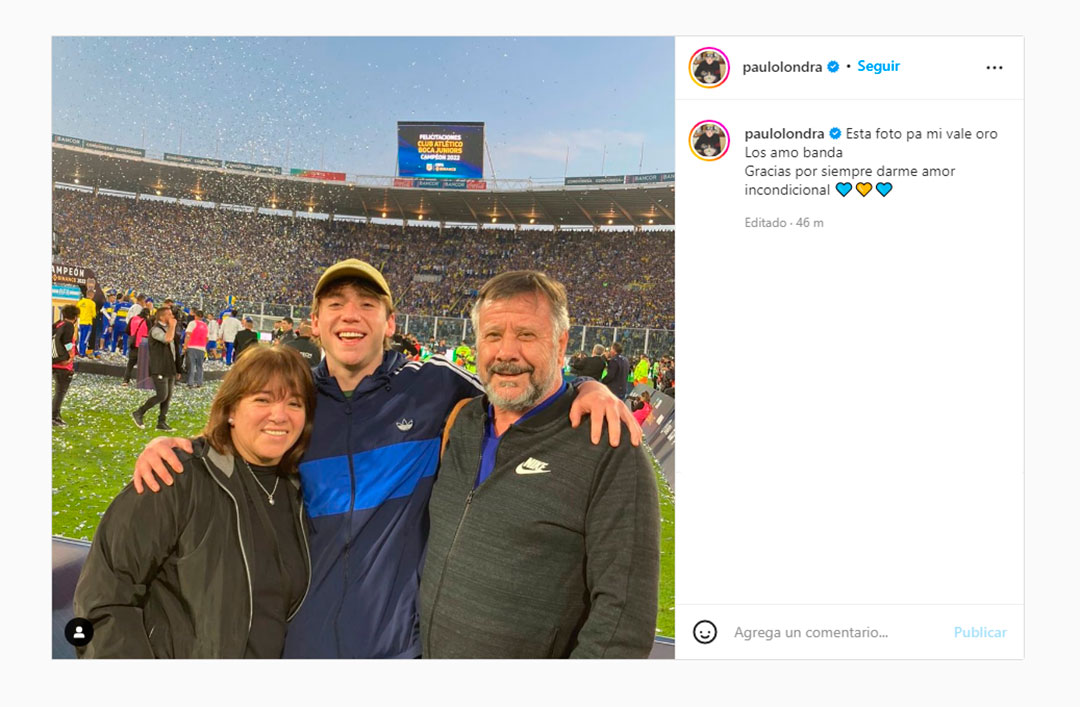 Paulo Londra Celebró El Título De Boca En La Cancha Y Con Sus Padres