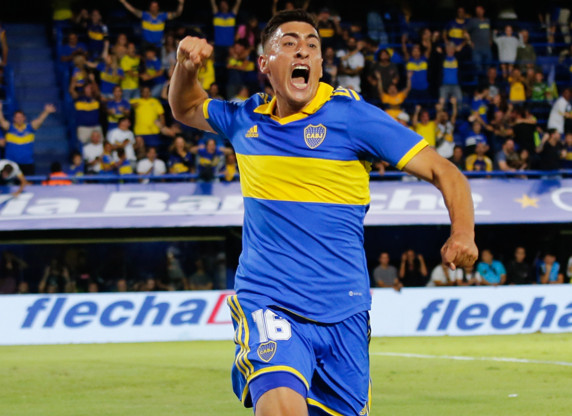 Ibarra le renovó la confianza a Miguel Merentiel que viene de marcar su primer gol con la camiseta de Boca Juniors (Fotobaires)