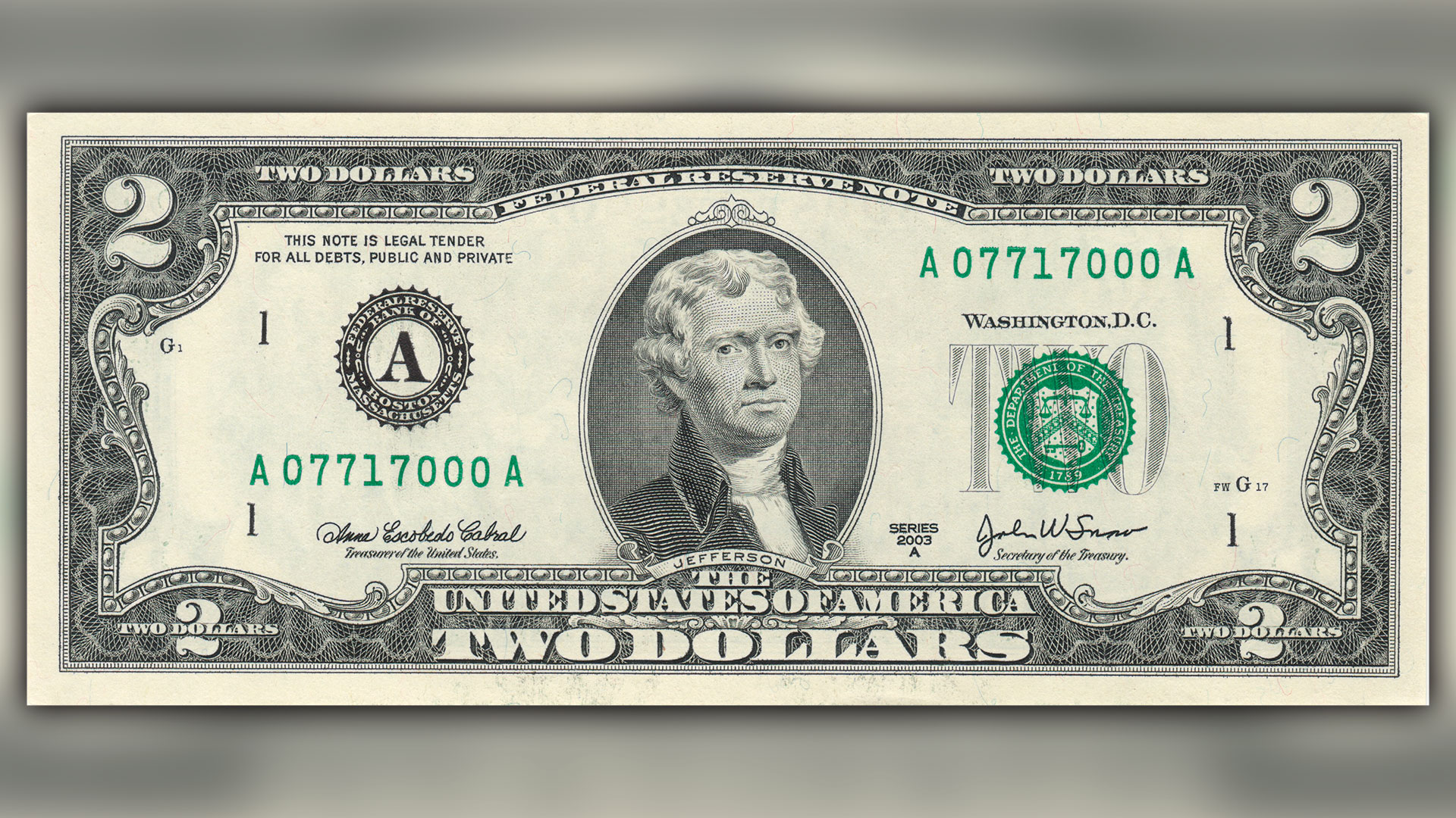 2 dólares: la increíble historia del billete de EEUU que nadie conoce y por qué puede valer hasta USD 800