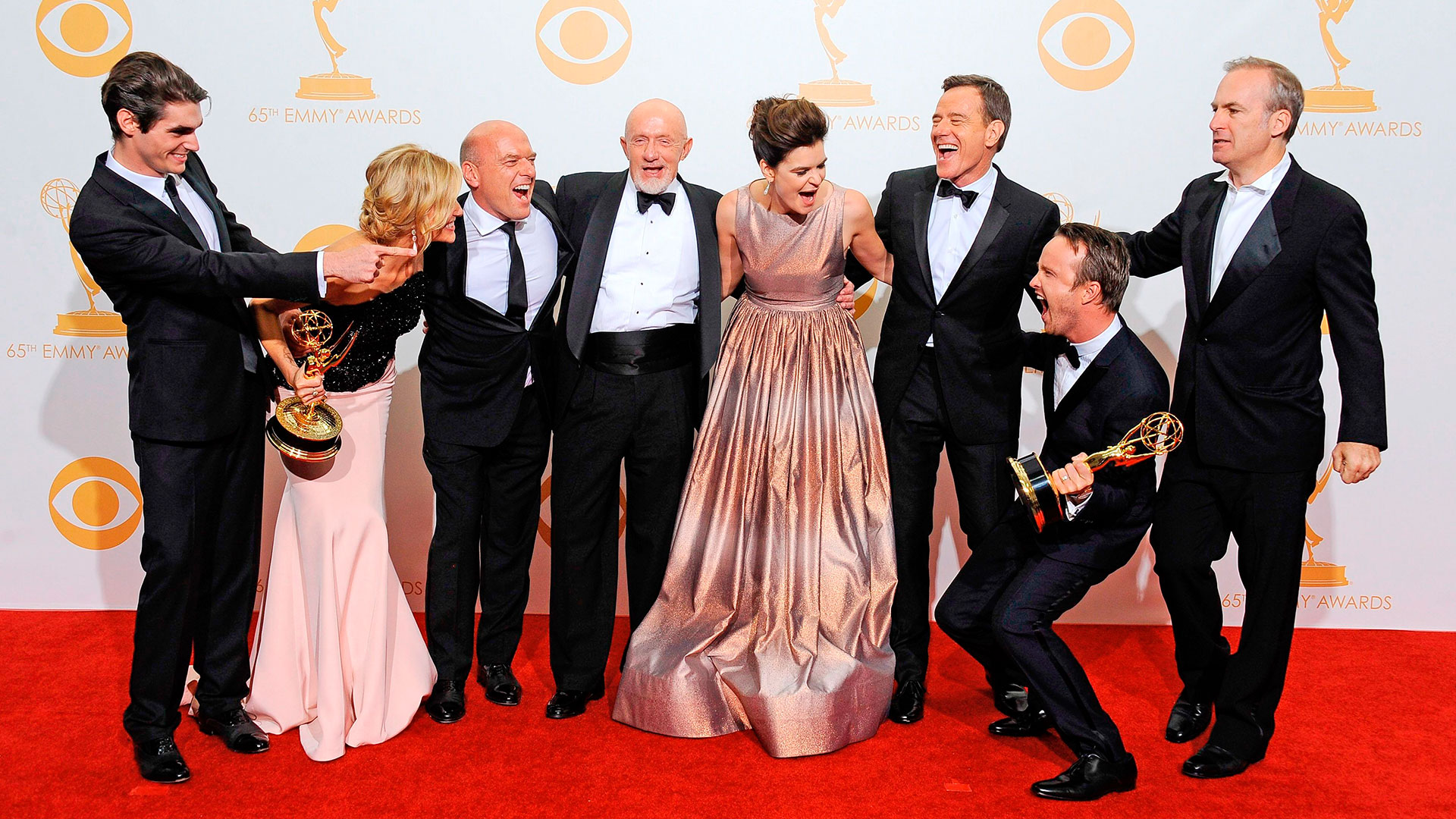 El elenco de "Breaking Bad" en los premios Emmy en 2013 (Shutterstock) 