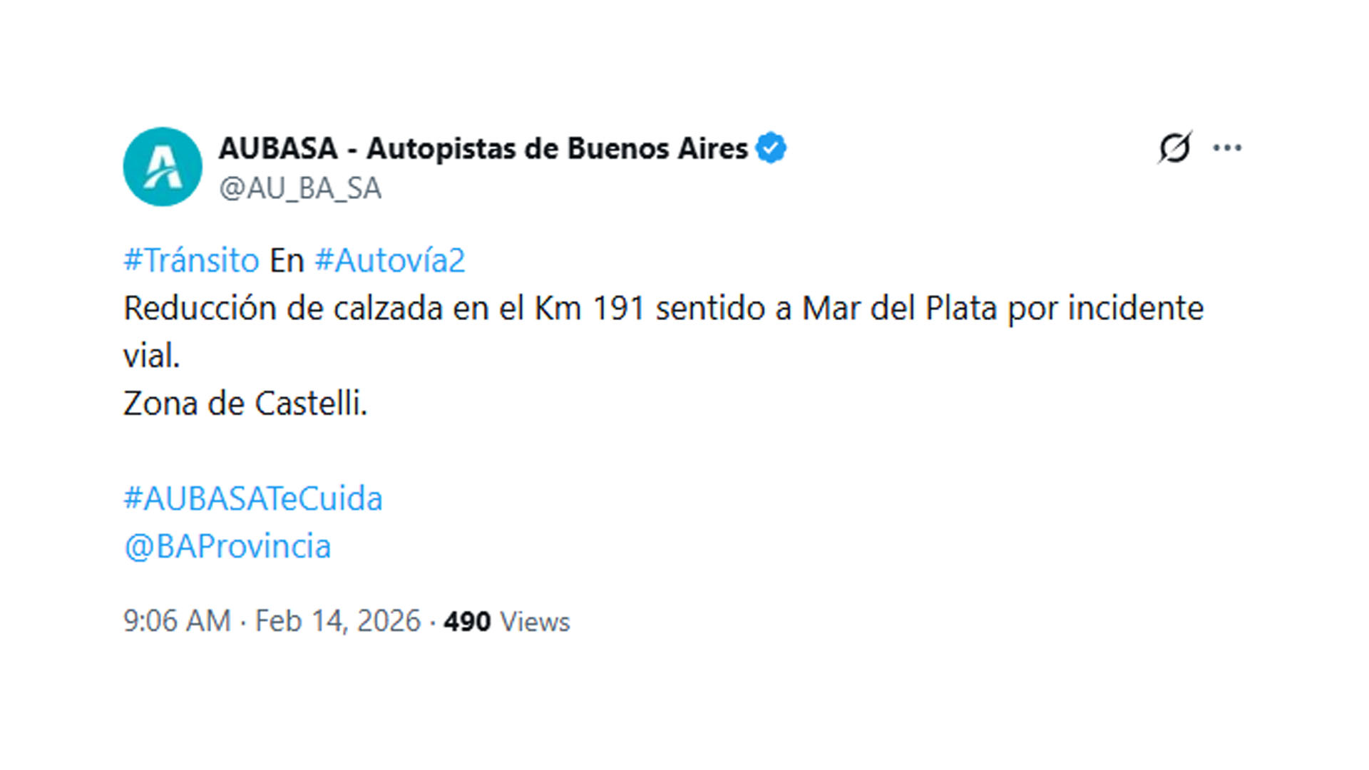 Tragedia en el comienzo del fin de semana largo de Carnaval: un joven murió tras un choque frontal en la Ruta 2