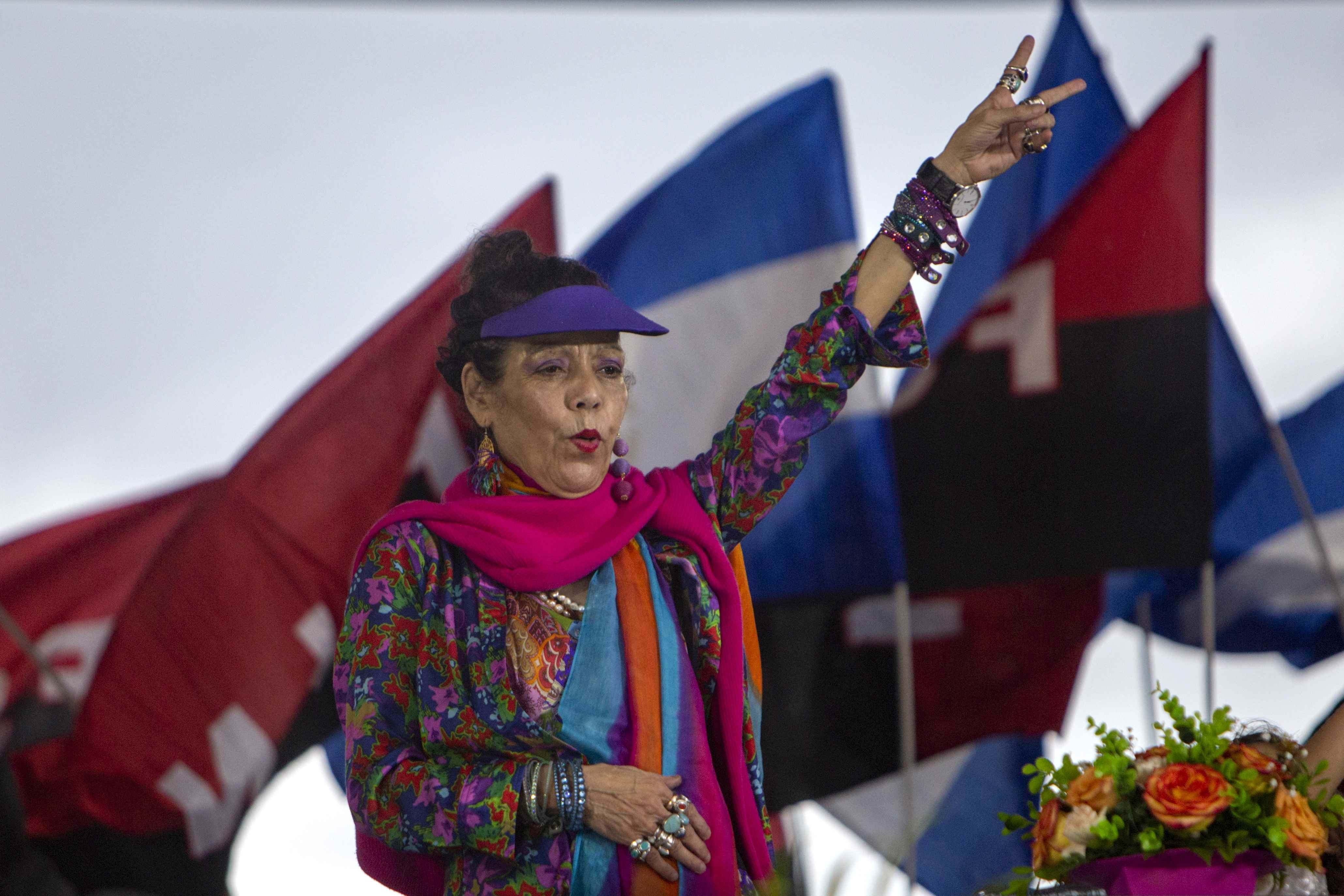 La vicepresidenta nicarag&#252;ense, Rosario Murillo. EFE/Jorge Torres/Archivo
