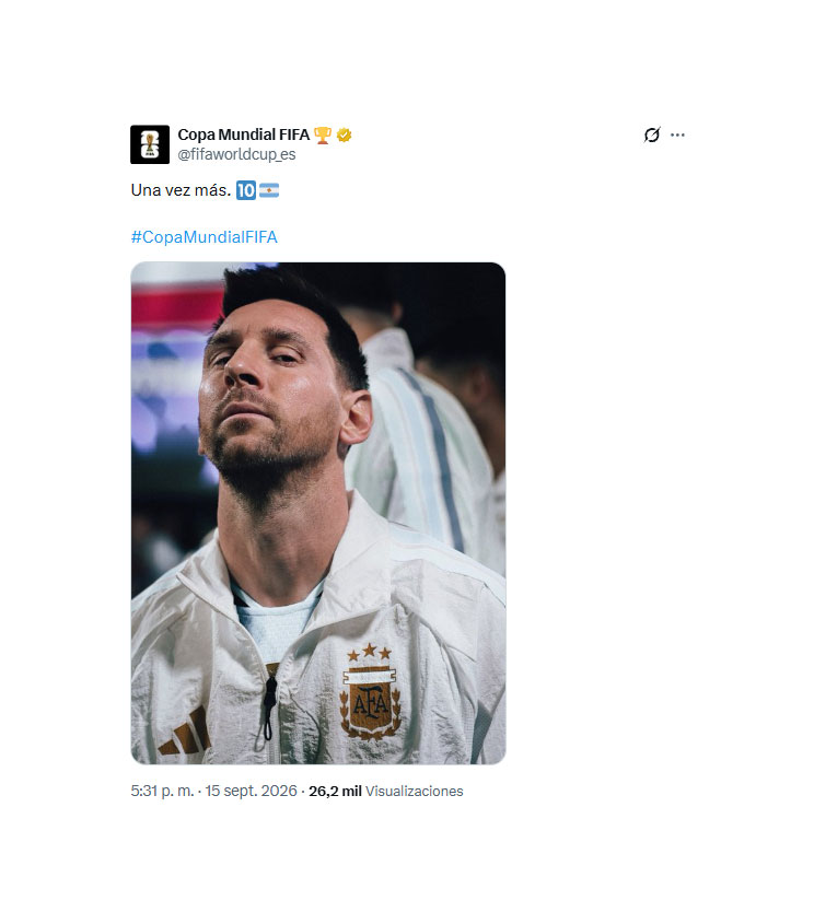 Los gui&ntilde;os de River, la Conmebol y la FIFA a Lionel Messi tras ser convocado a la selecci&oacute;n argentina: 