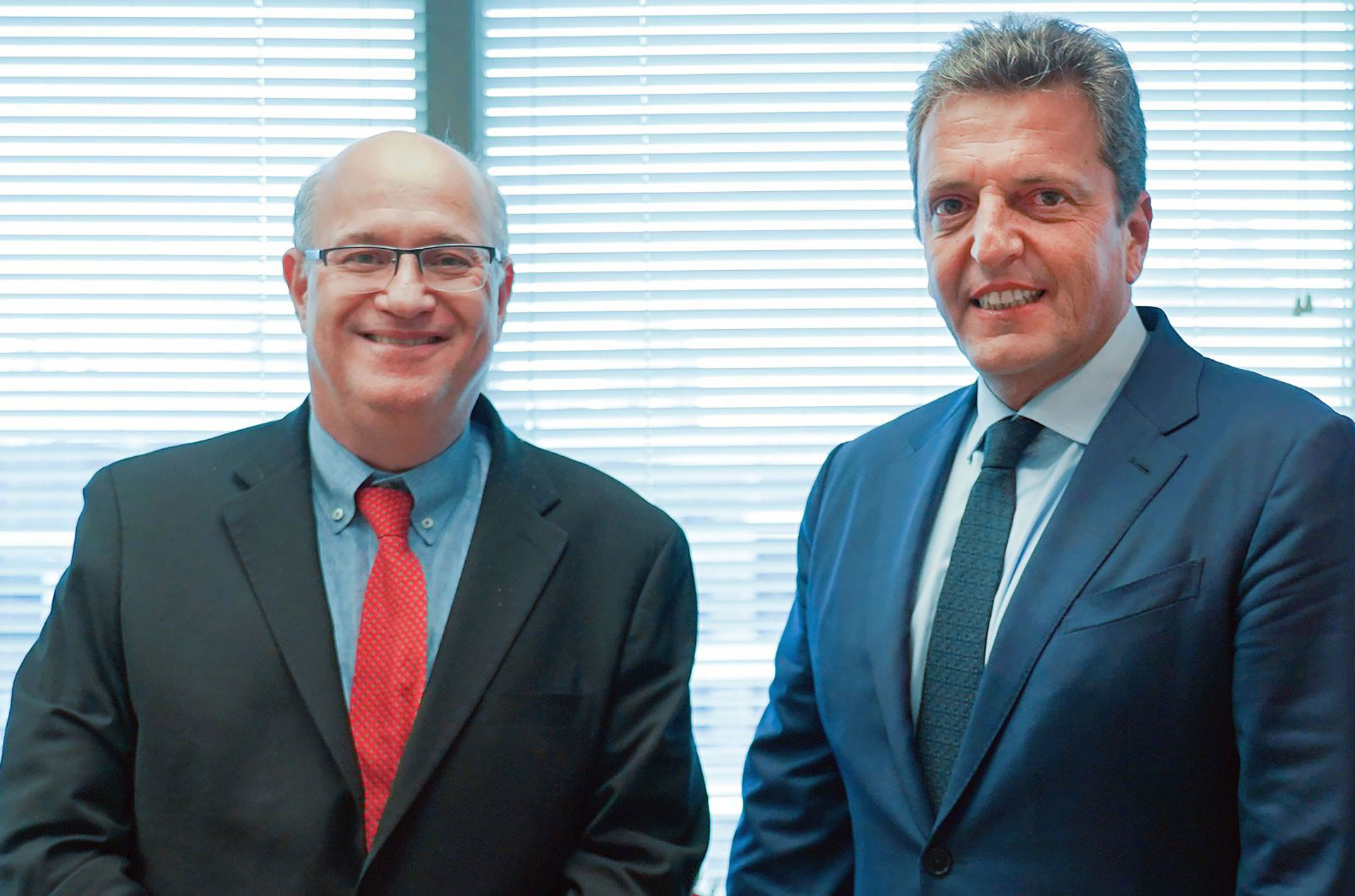 Sergio Massa y el presidente del BID, Ilan Goldfajn 