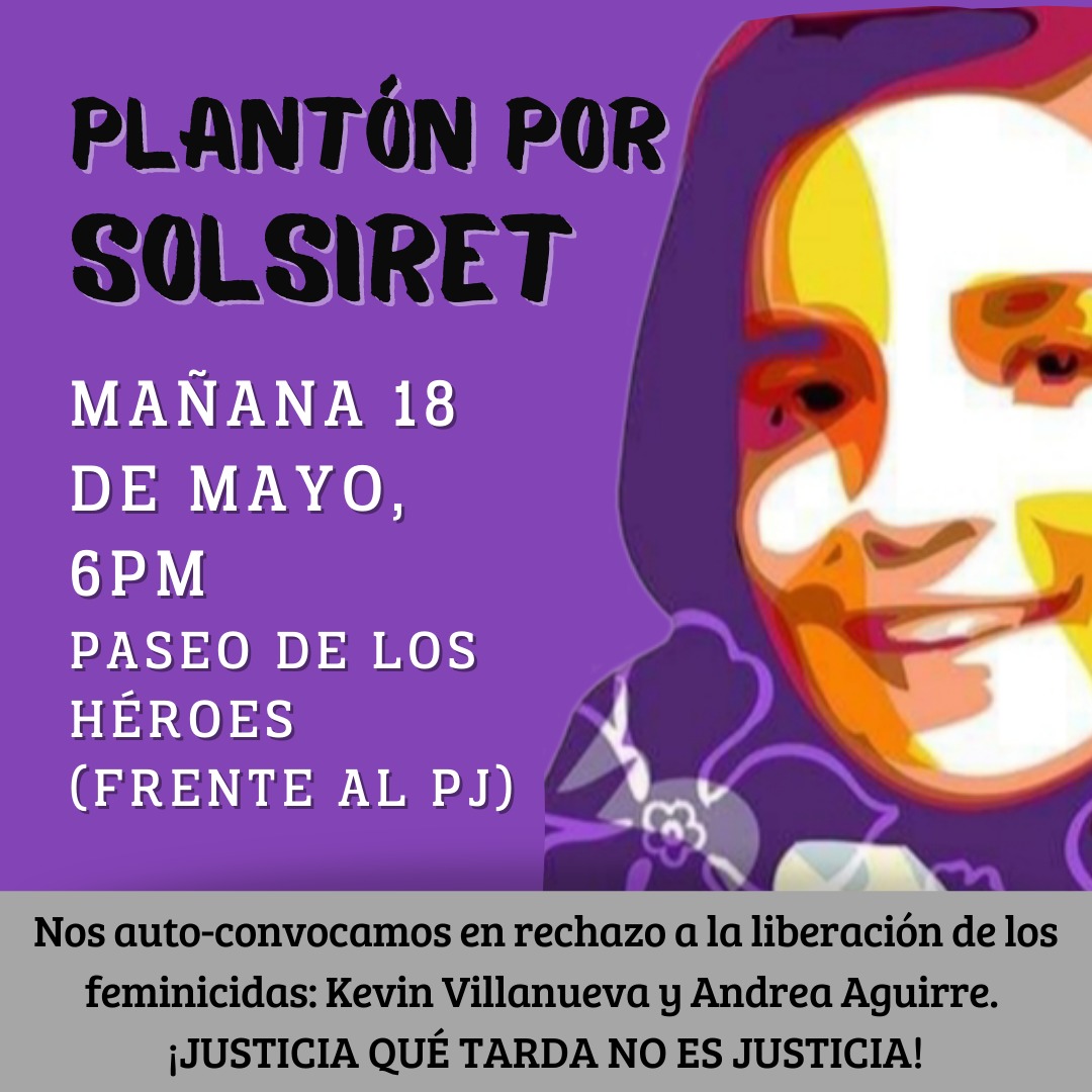 Plantón por Solsiret Rodríguez frente al Poder Judicial