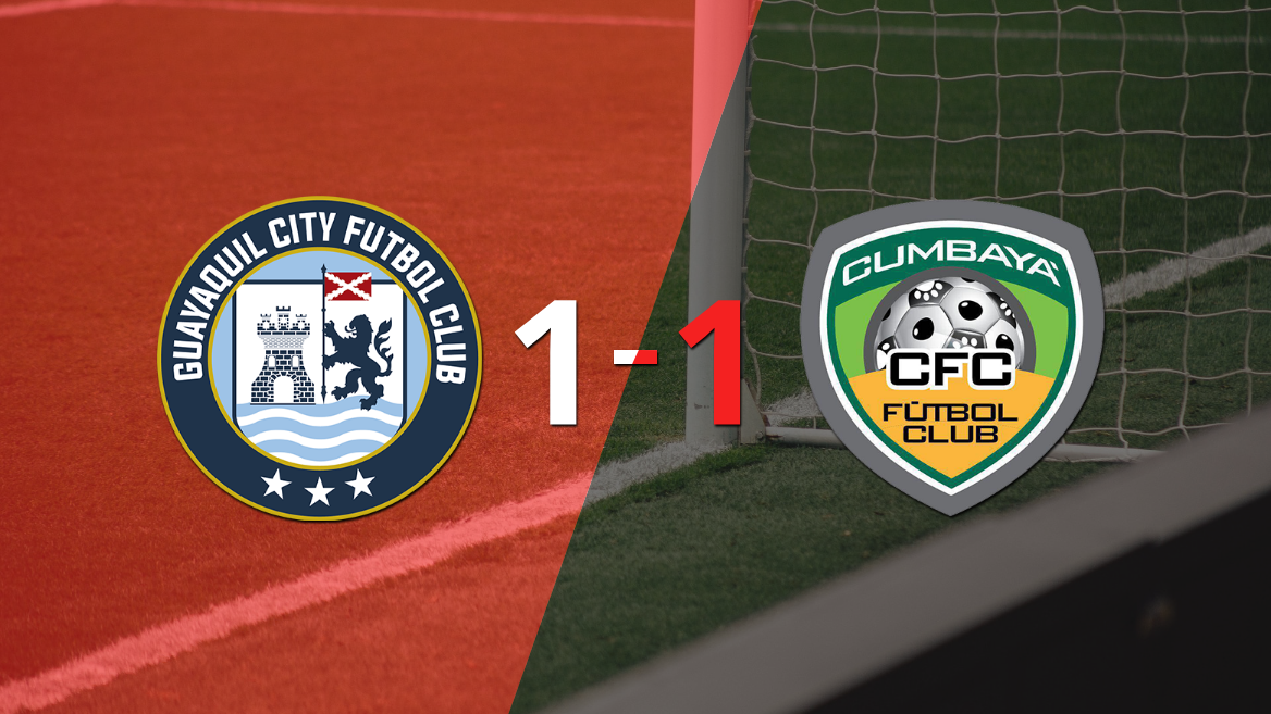 Guayaquil City no pudo en casa ante Cumbayá FC y empataron 1-1
