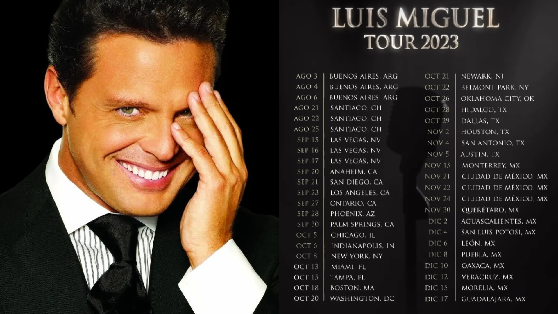 Luis Miguel visitará 11 ciudades diferentes de México (Instagram/@lmxlm)