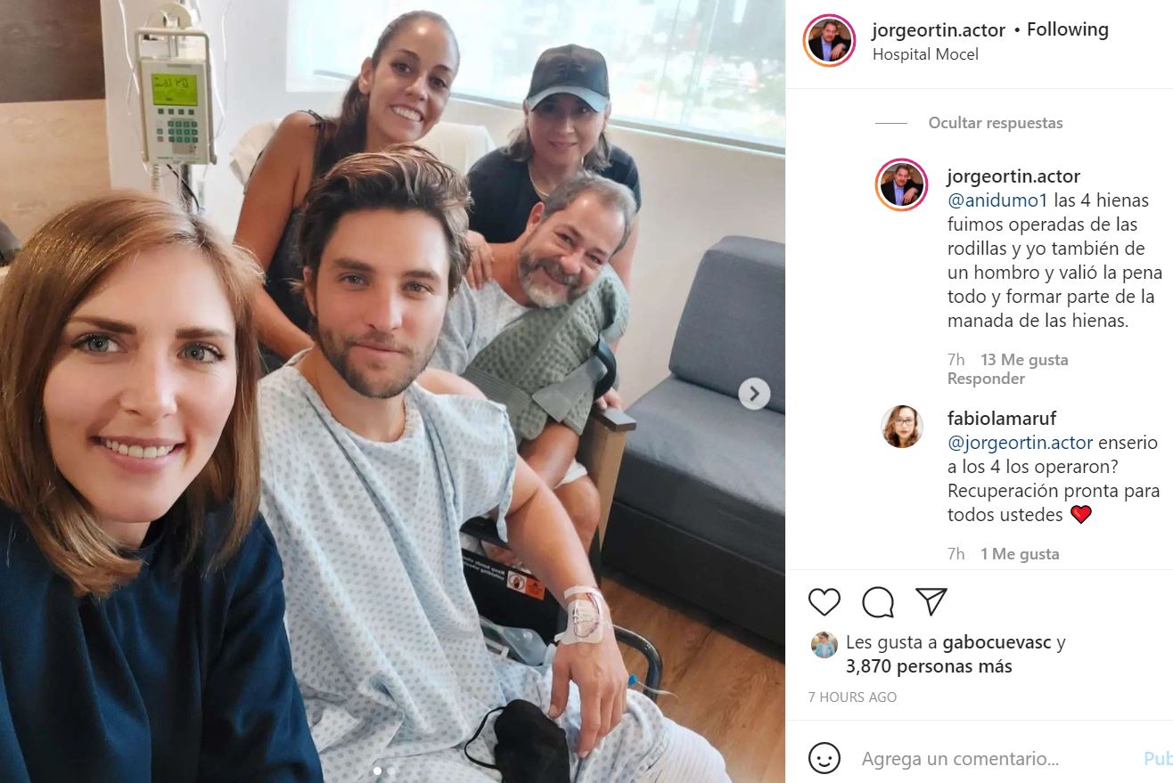 Esta fue la foto que mostró después de sus operaciones (Foto: Instagram/@jorgeortin.actor)
