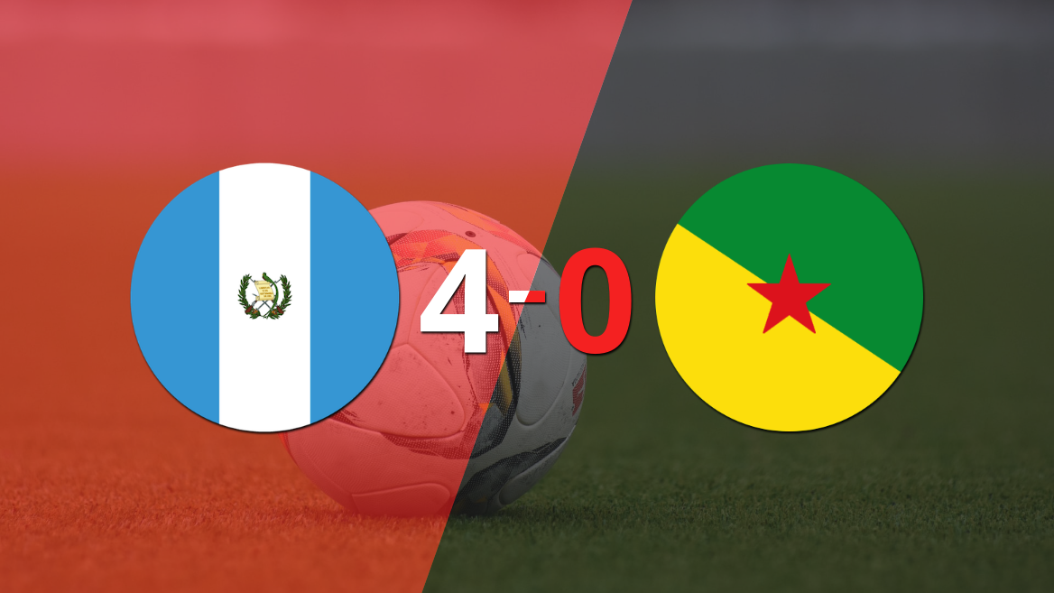 Tranquila victoria de Guatemala por 4 a 0 frente a Guayana Francesa