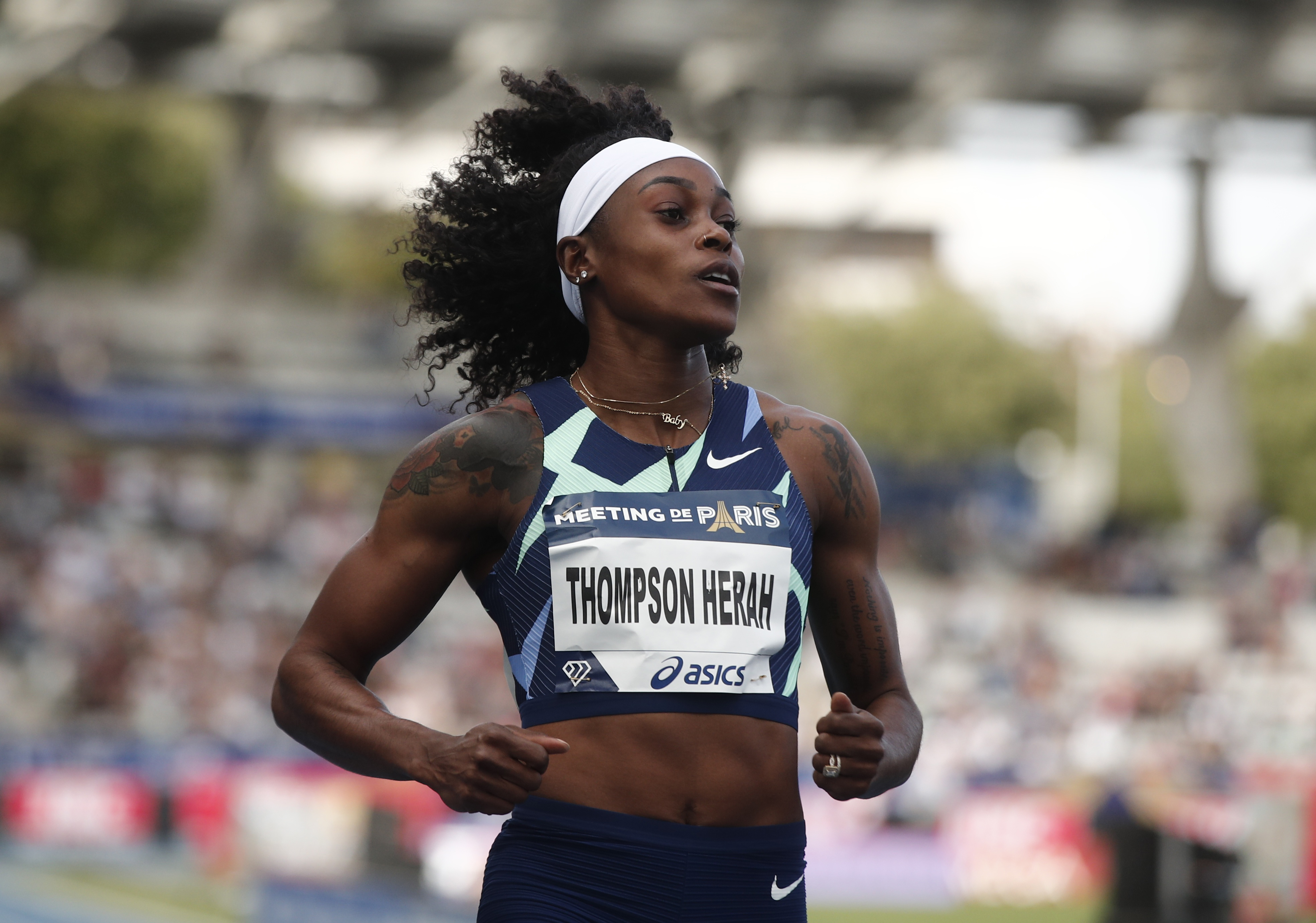 Elaine Thompson-Herah is one of about a dozen Olympic gold medalists competing at the Prefontaine Classic