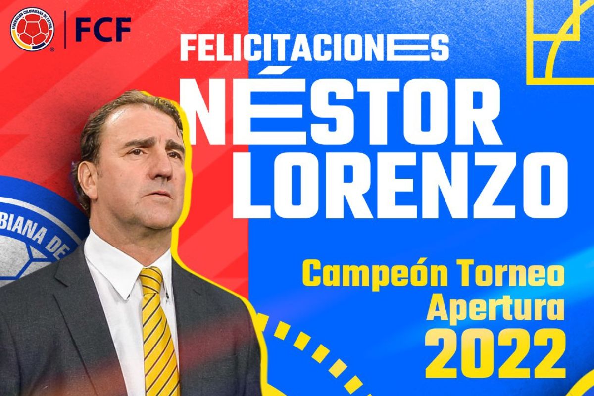 Selección de Colombia felicitó a Néstor Lorenzo por ganar el Torneo Apertura con Melgar 