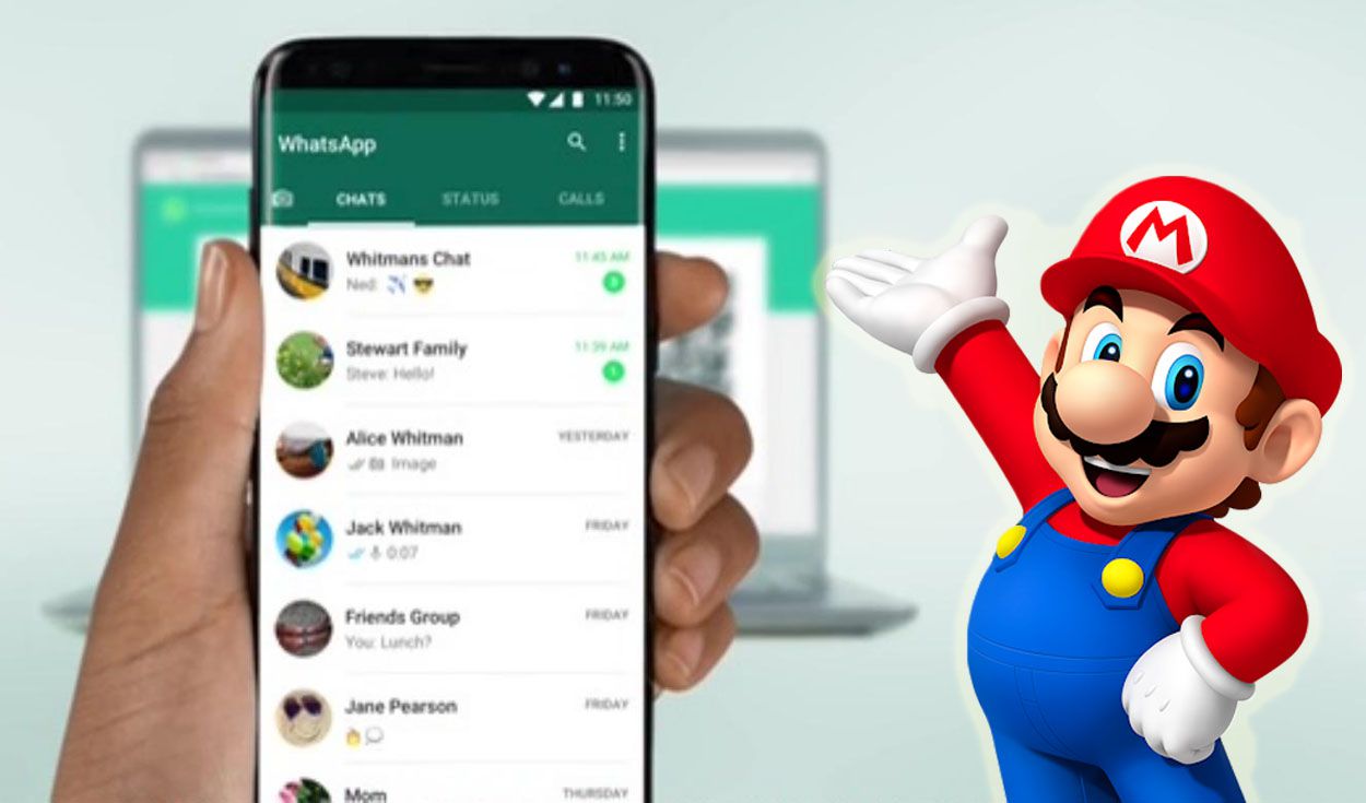 Utilizar audios con la voz de Mario Bros en WhatsApp. (foto: LR)
