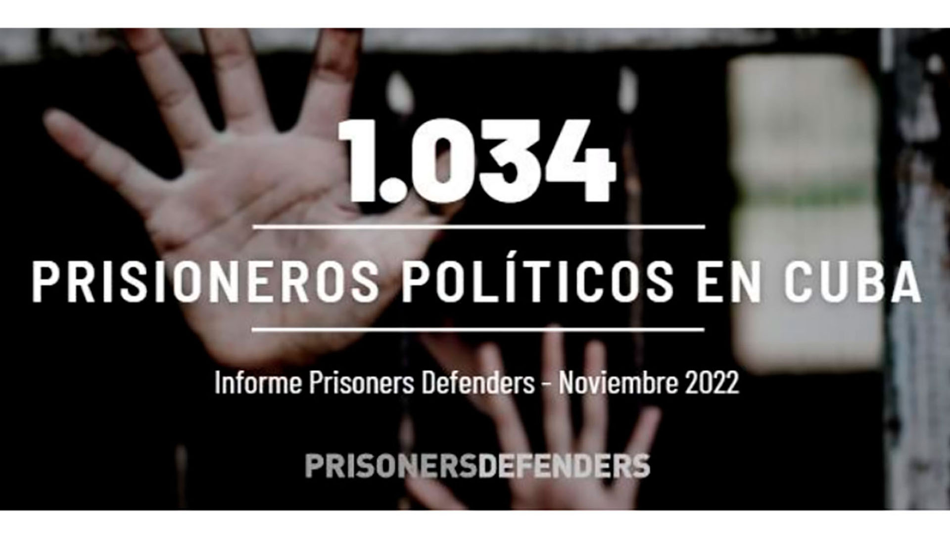 Prisoners Defenders denunció que hay 1034 presos políticos en Cuba en estos momentos (Prisioners Defenders)