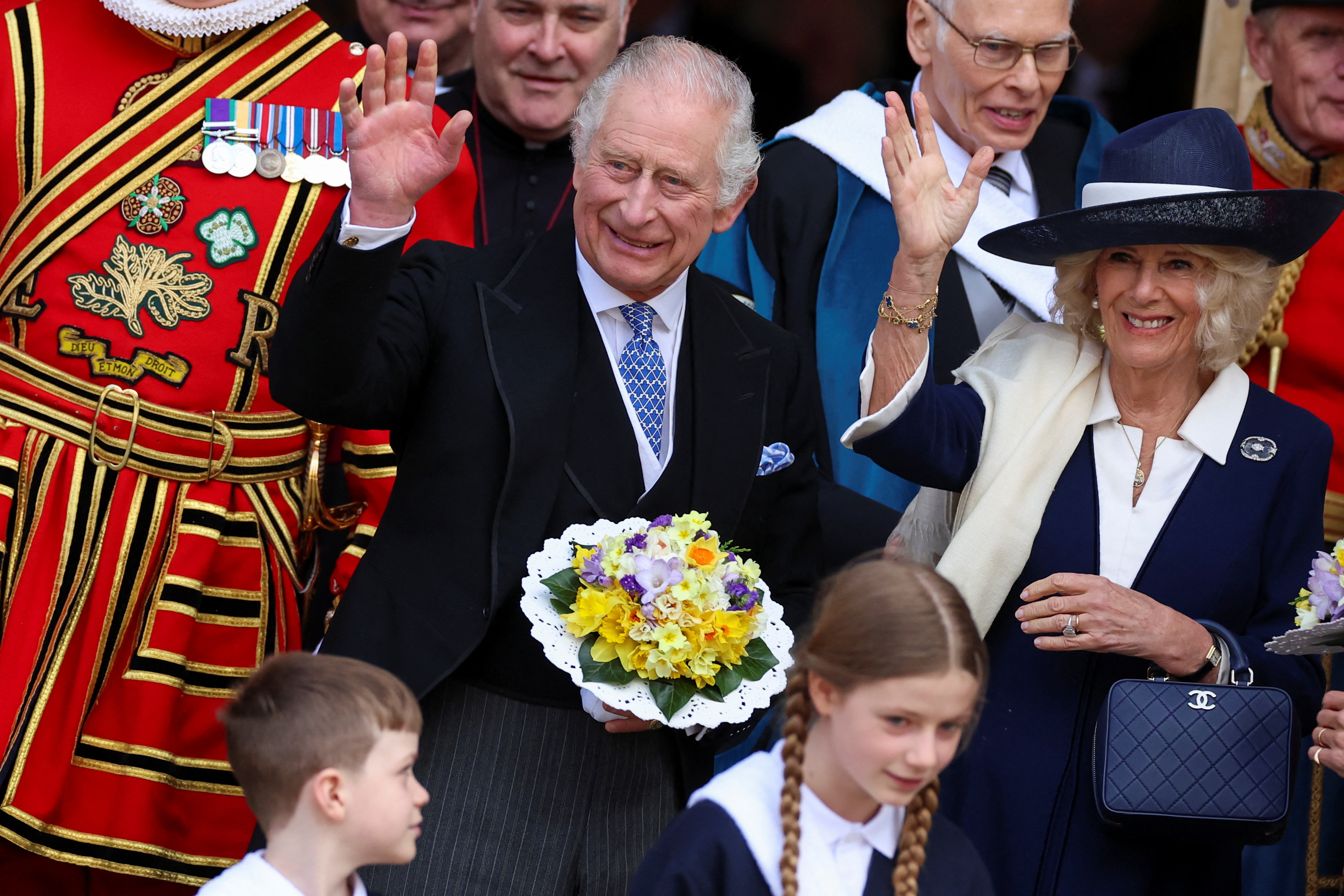 La pareja llegará desde el palacio sin otros miembros de la familia real, en lo que se conoce como la “procesión del rey” (REUTERS/Phil Noble)