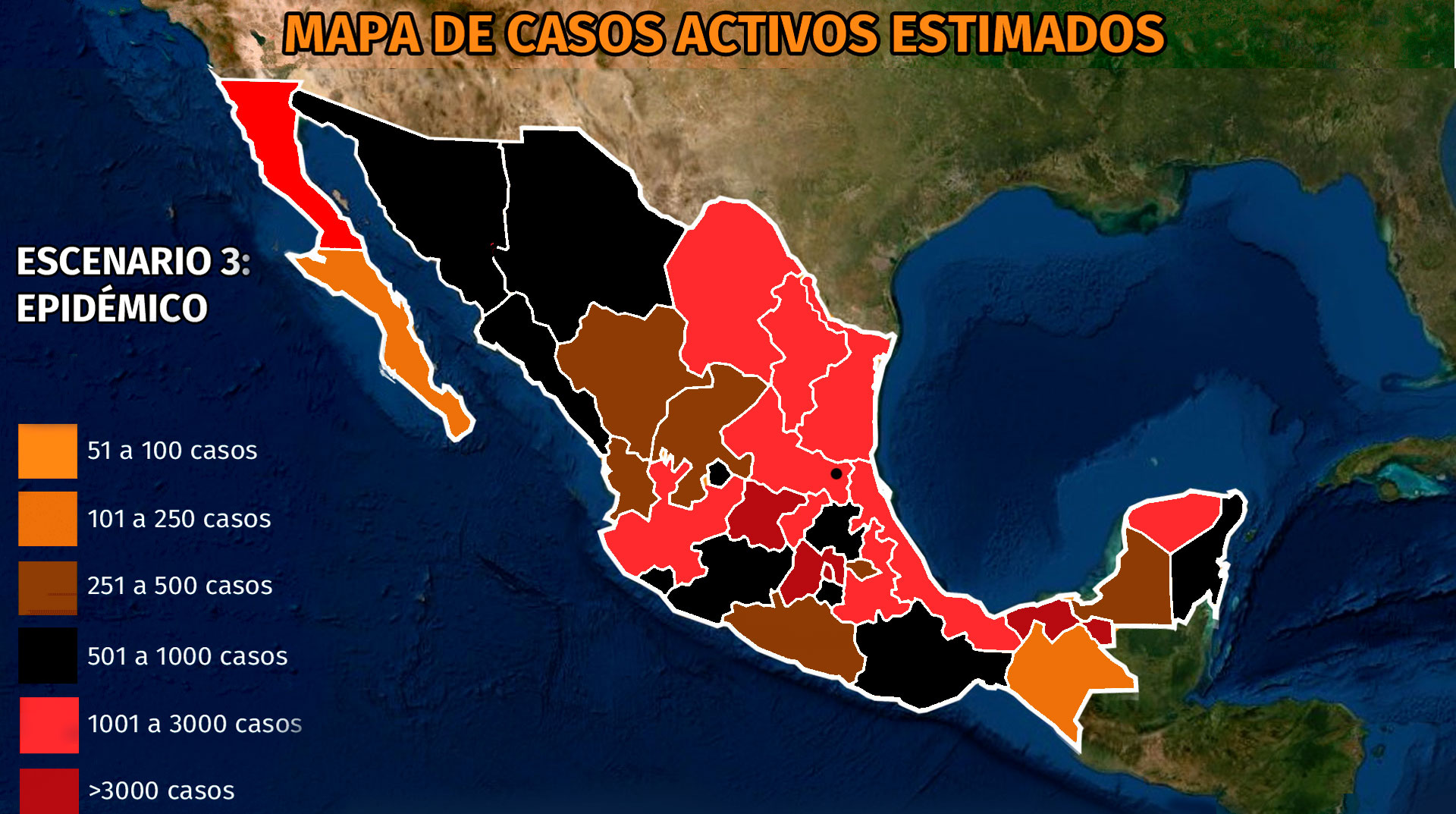Mapa del coronavirus en México al 11 de octubre: estos son los estados con más casos activos