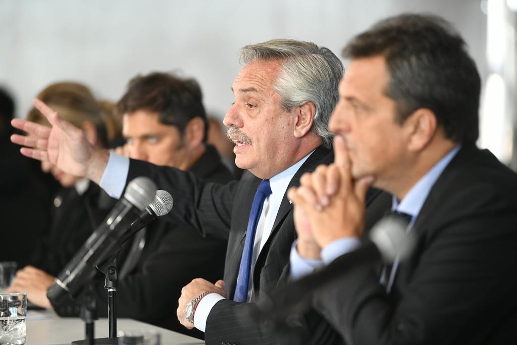 Alberto Fernández y Sergio Massa, en uno de los últimos actos oficiales que compartieron.