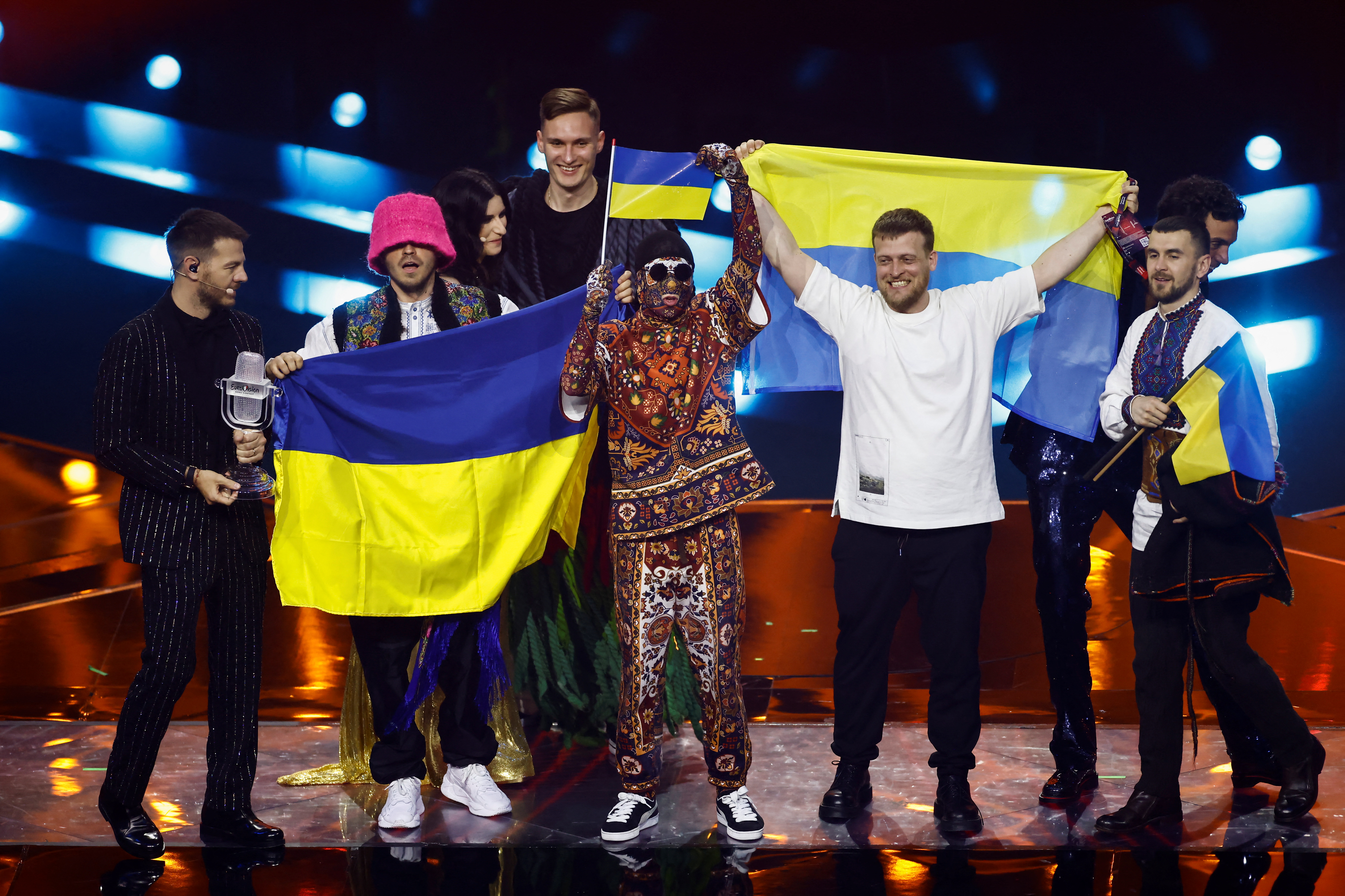 Kalush Orchestra de Ucrania ganó la edición 2022 de Eurovisión  (REUTERS/Yara Nardi)
