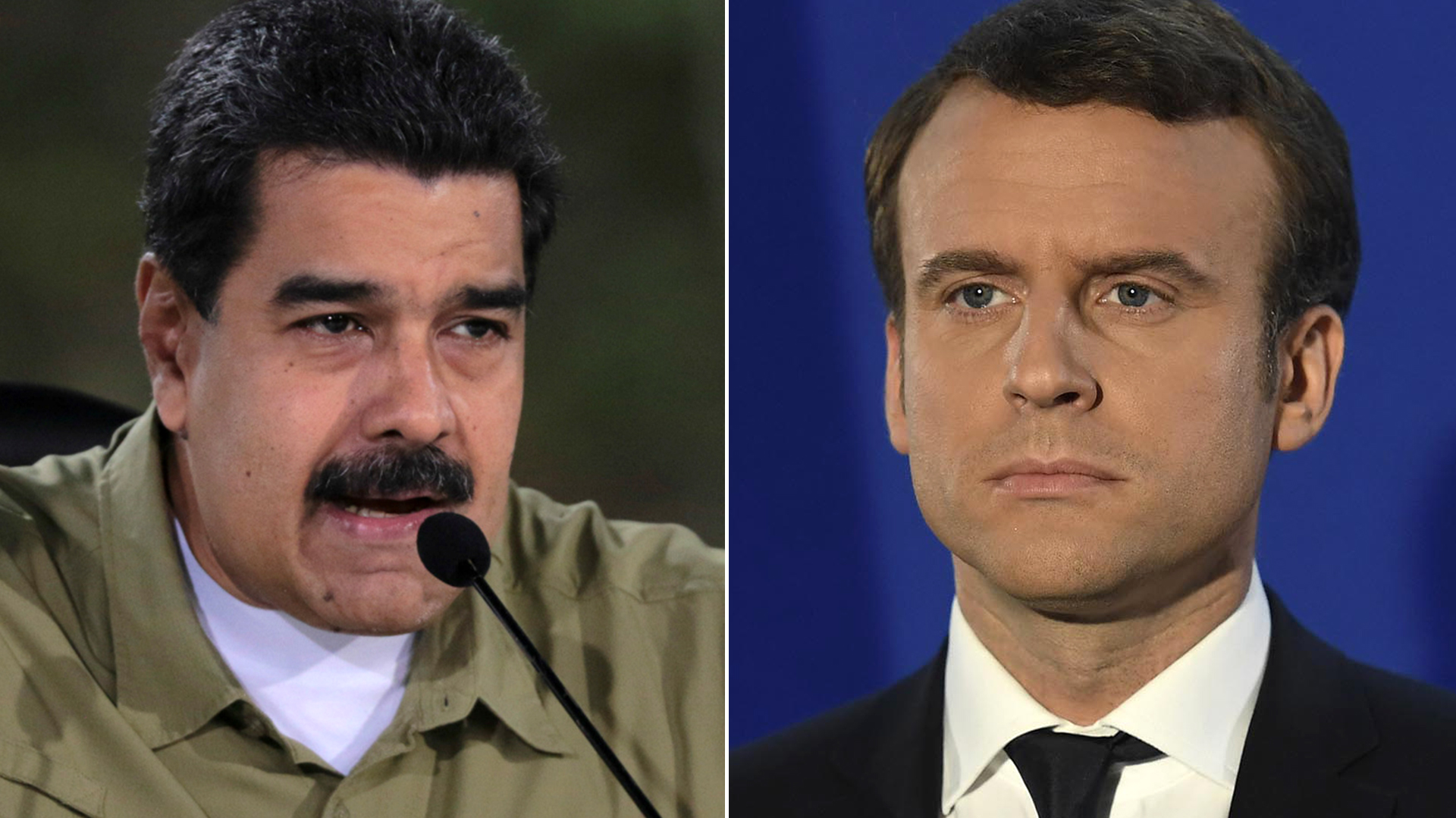 Nicolás Maduro y Emmanuel Macron (Infobae)