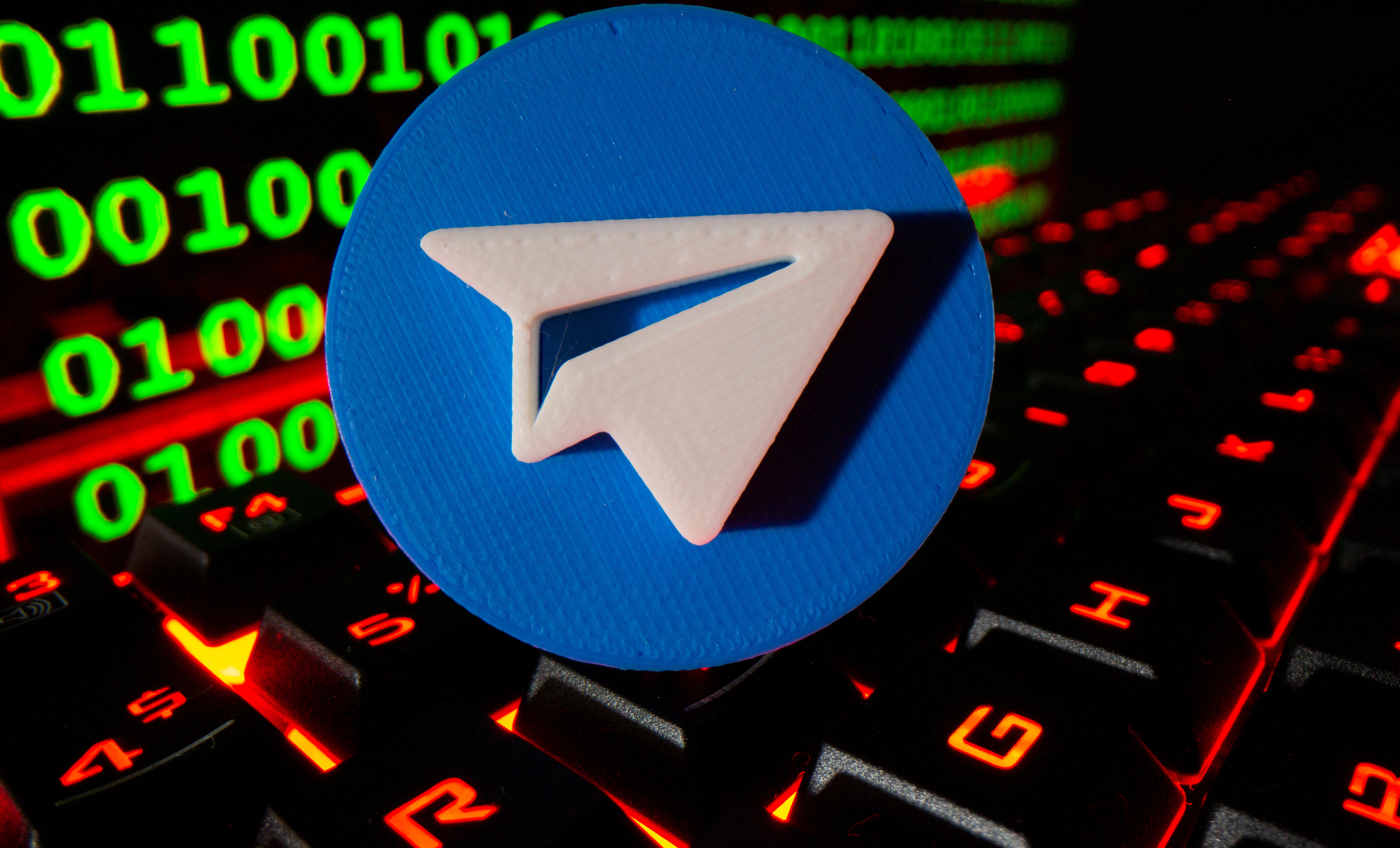 Logo de Telegram en 3D (Foto: REUTERS/Dado Ruvic/Illustration)