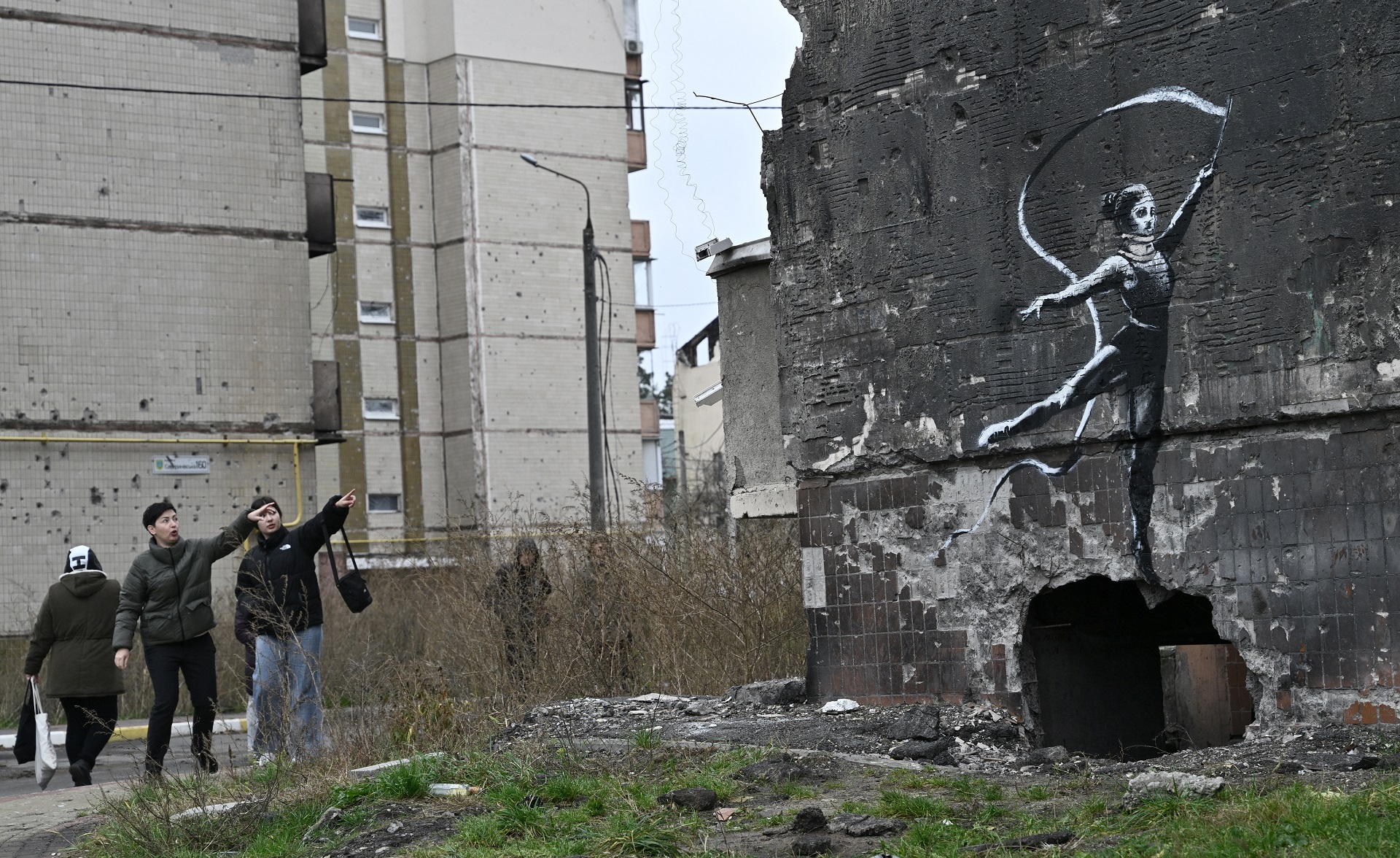 Graffiti en Irpin (AFP)