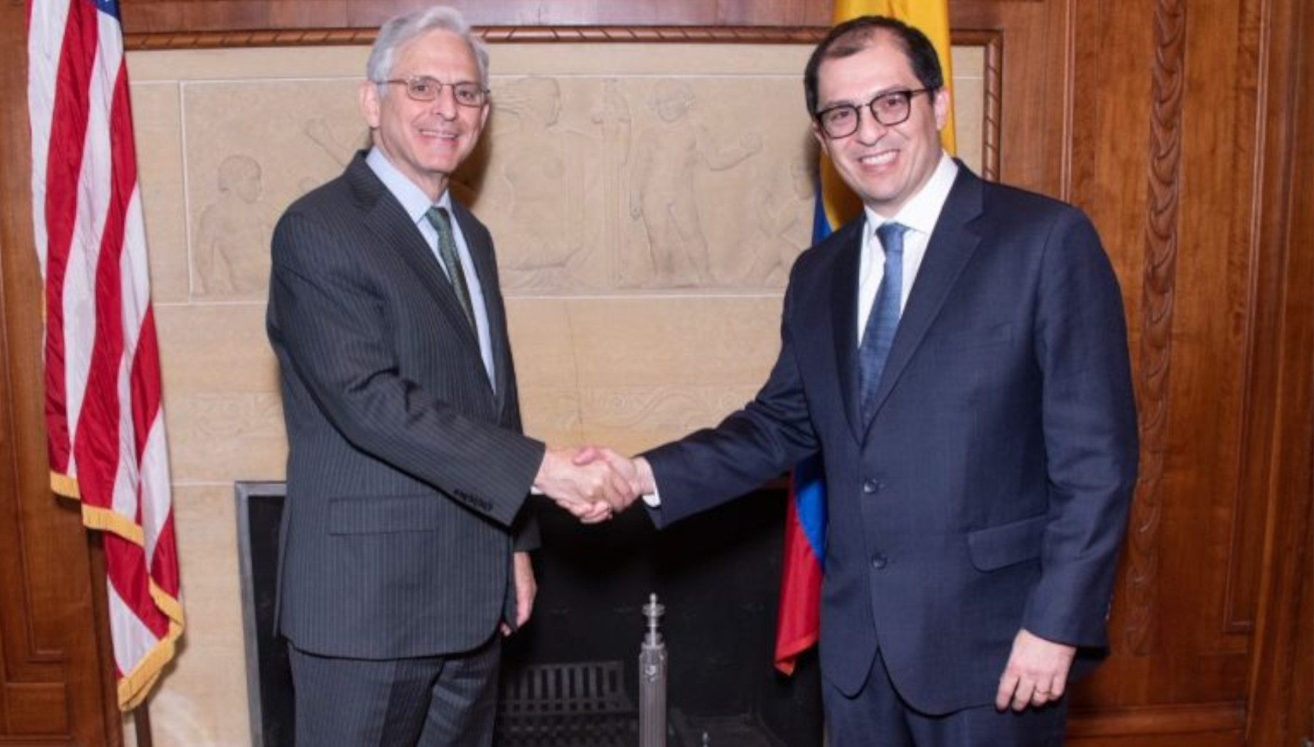 El fiscal General de Colombia se reunió con su homólogo de Estados Unidos