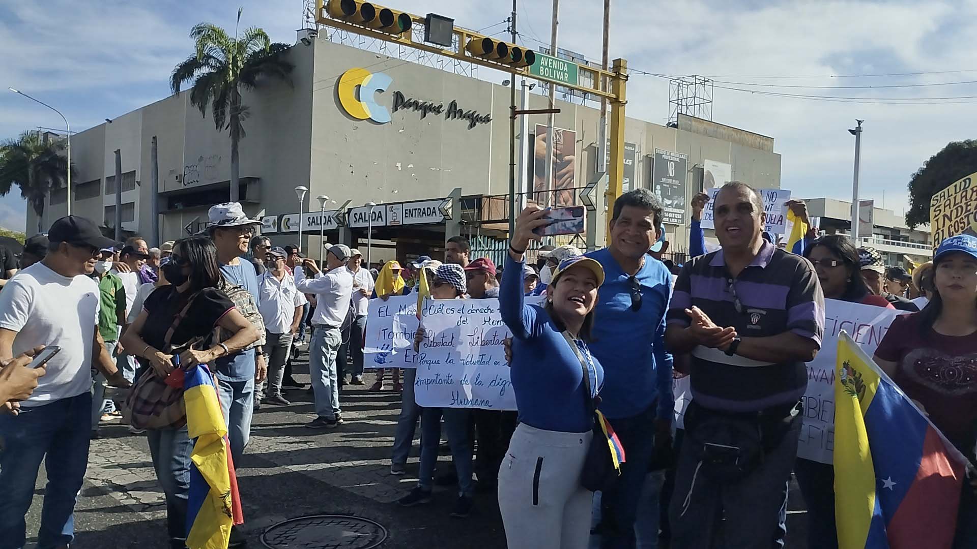 La marcha en Aragua
