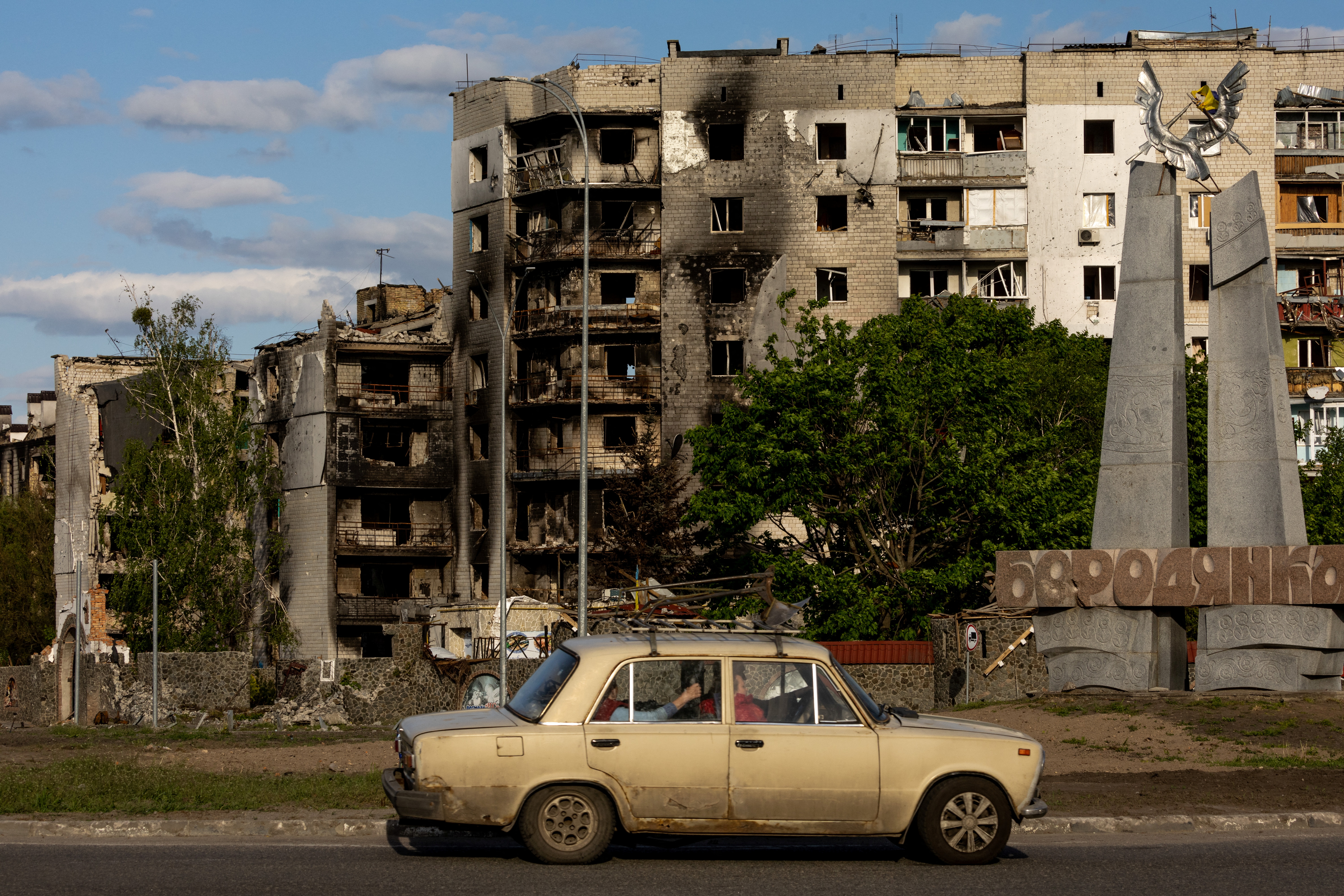 La ciudad de Borodyanka, a 60 km de Ucrania (REUTERS/Jorge Silva)