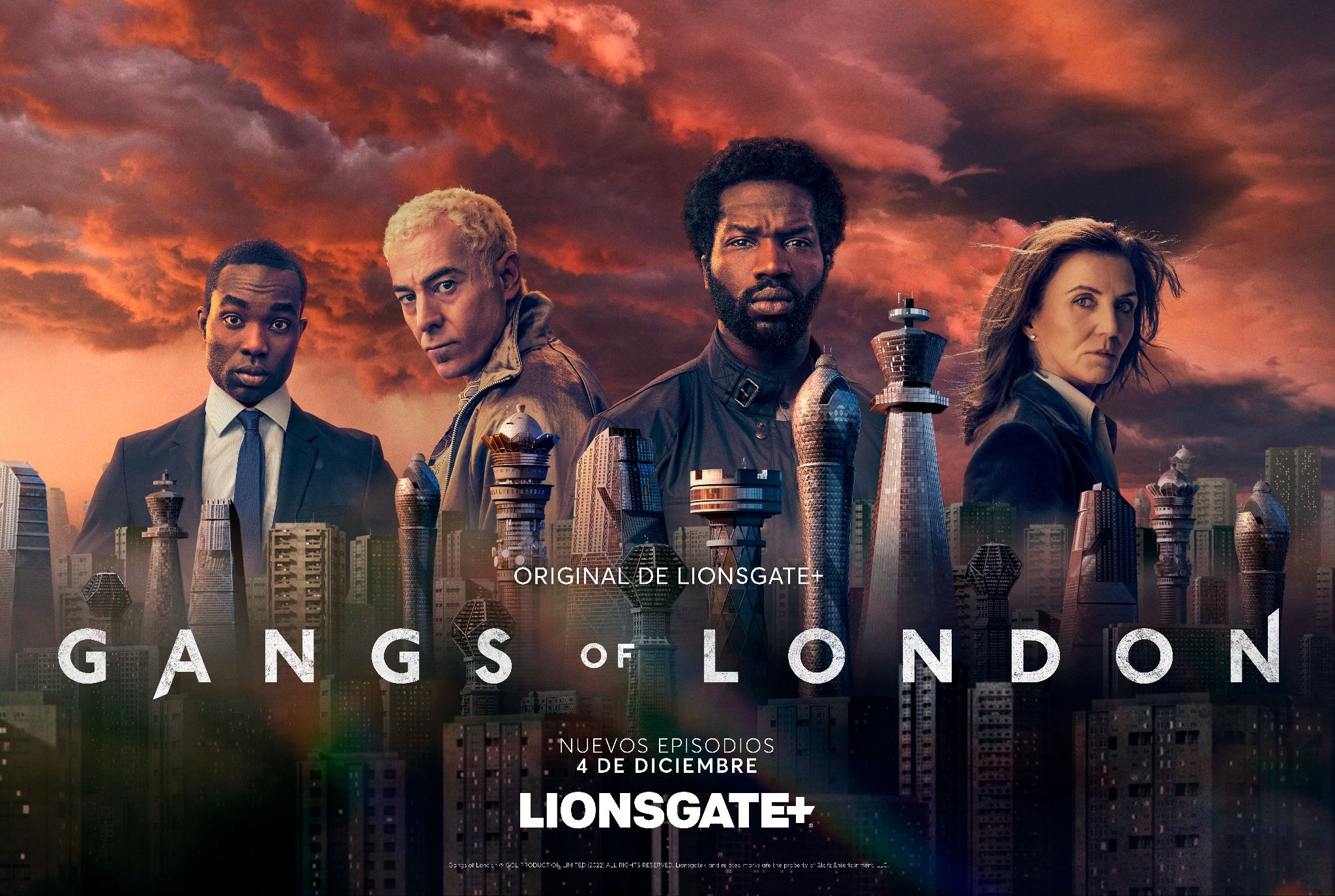 "Gangs of London" estrena su segunda temporada el 4 de diciembre de 2022. (Lionsgate+)