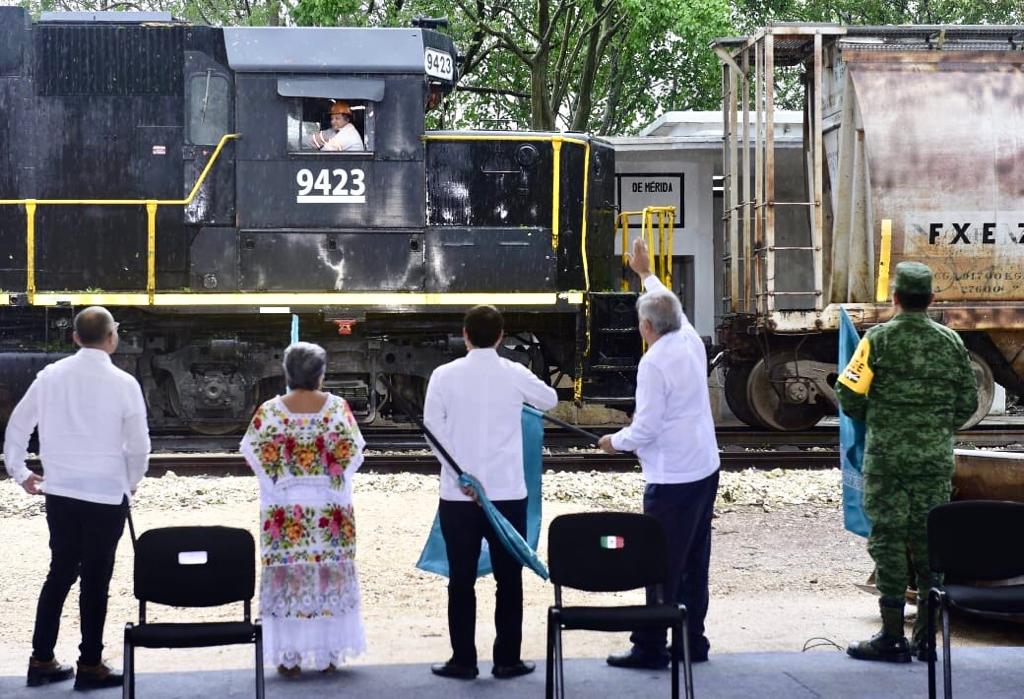 Para el 2023 se estima se concluyen las obras en la primera etapa del Tren Maya (Foto: Cortesía Presidencia)