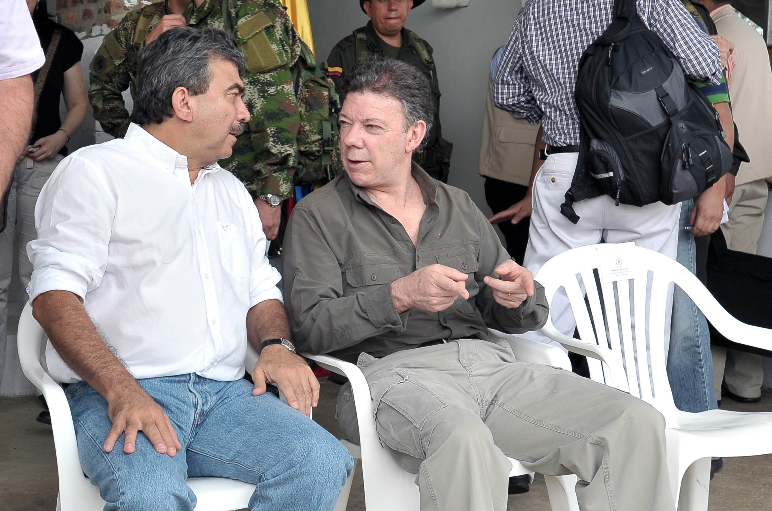 Expresidente Santos y exgobernador Darío Vásquez
