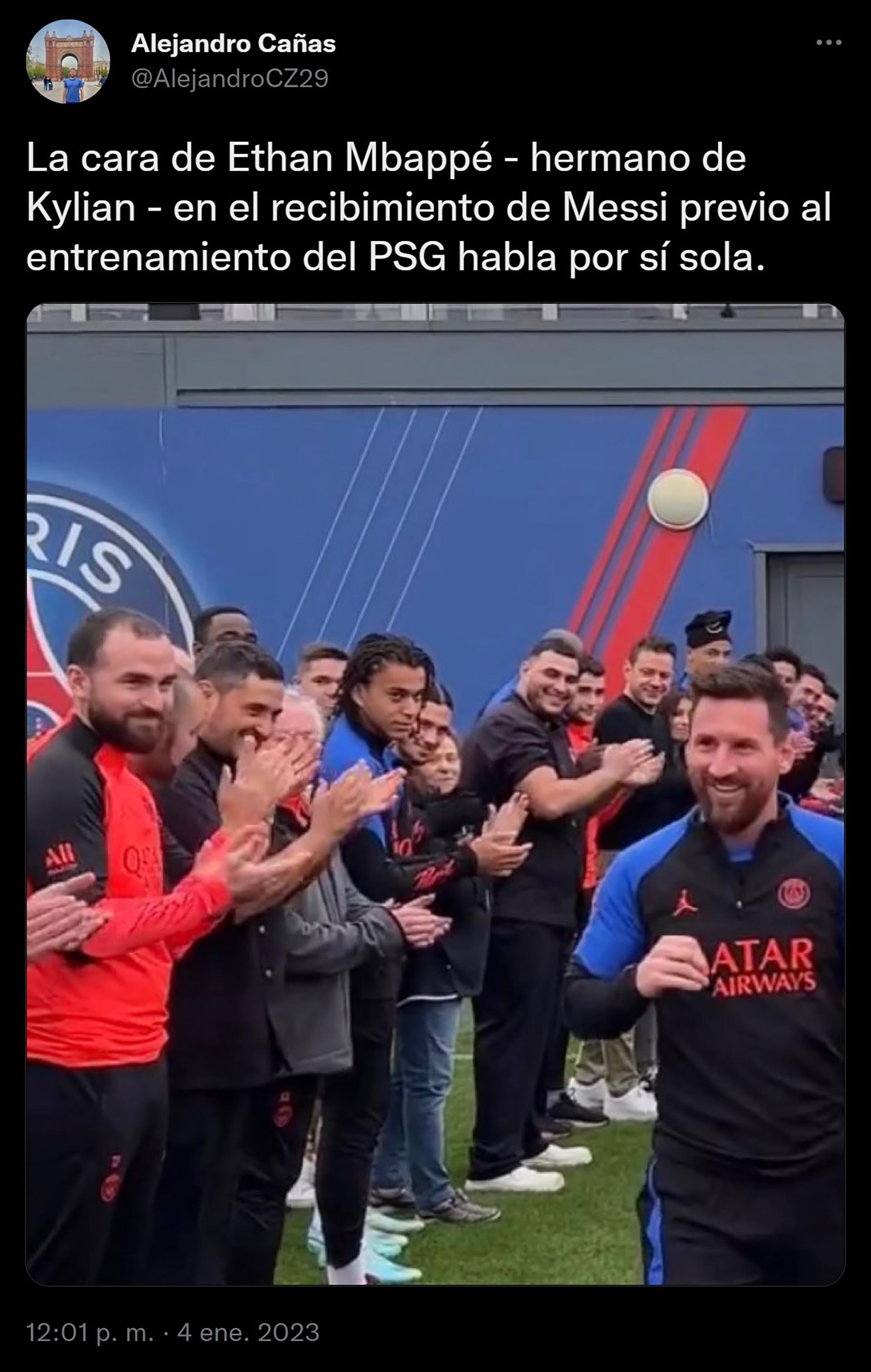 El rostro de Ethan Mbappé que despertó polémica en la llegada de Messi a PSG