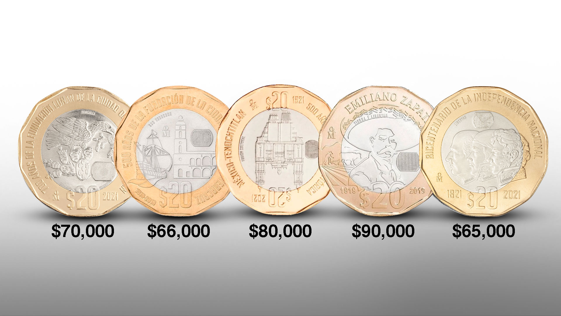 Ejemplo de monedas que se ofrecen a precios exorbitantes por internet, aunque no los valen. (Foto: Infobae)