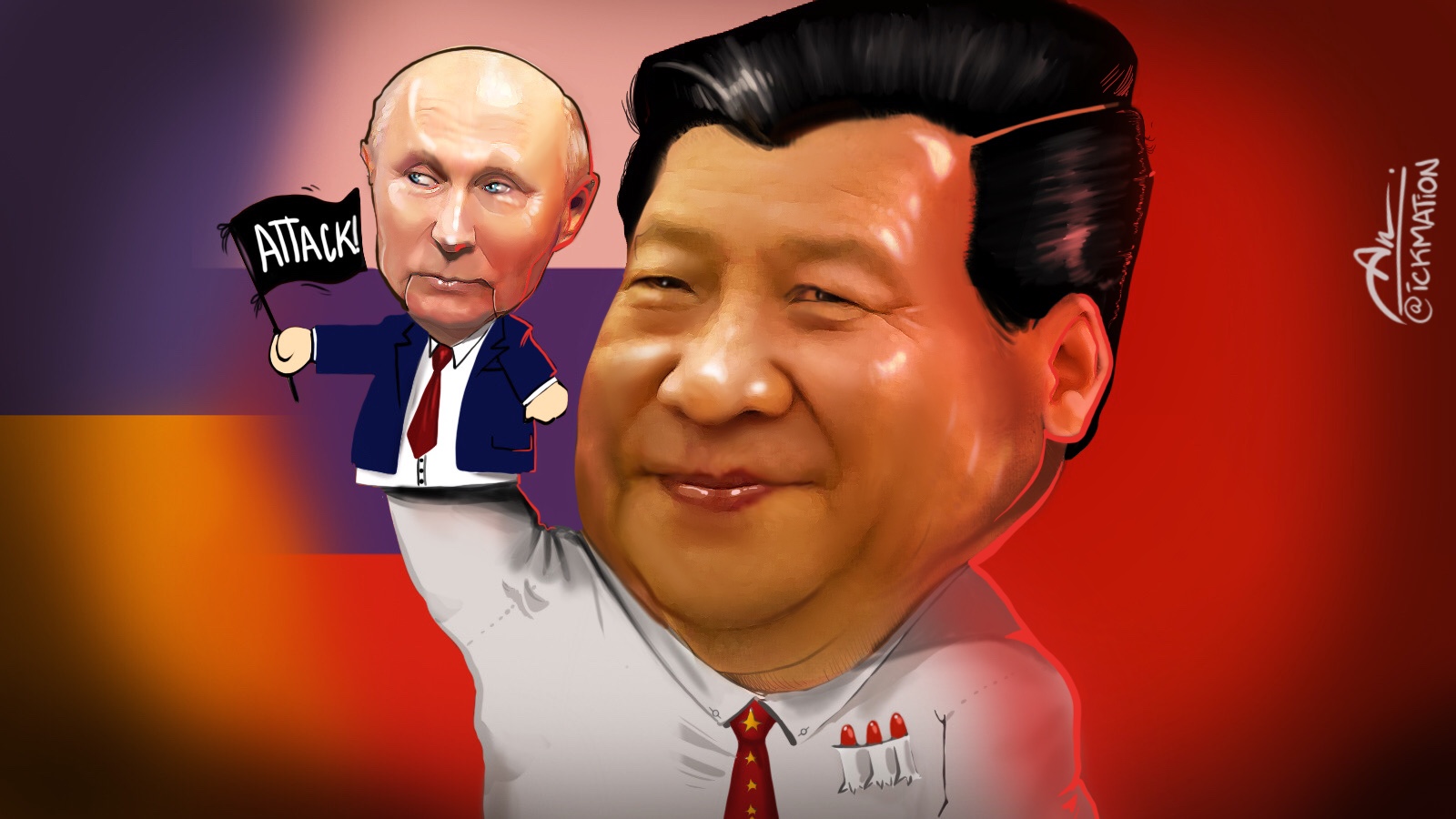 Vladimir Putin y Xi Jinping, títere y titiritero (Rodrigo AcevedoInfobae)