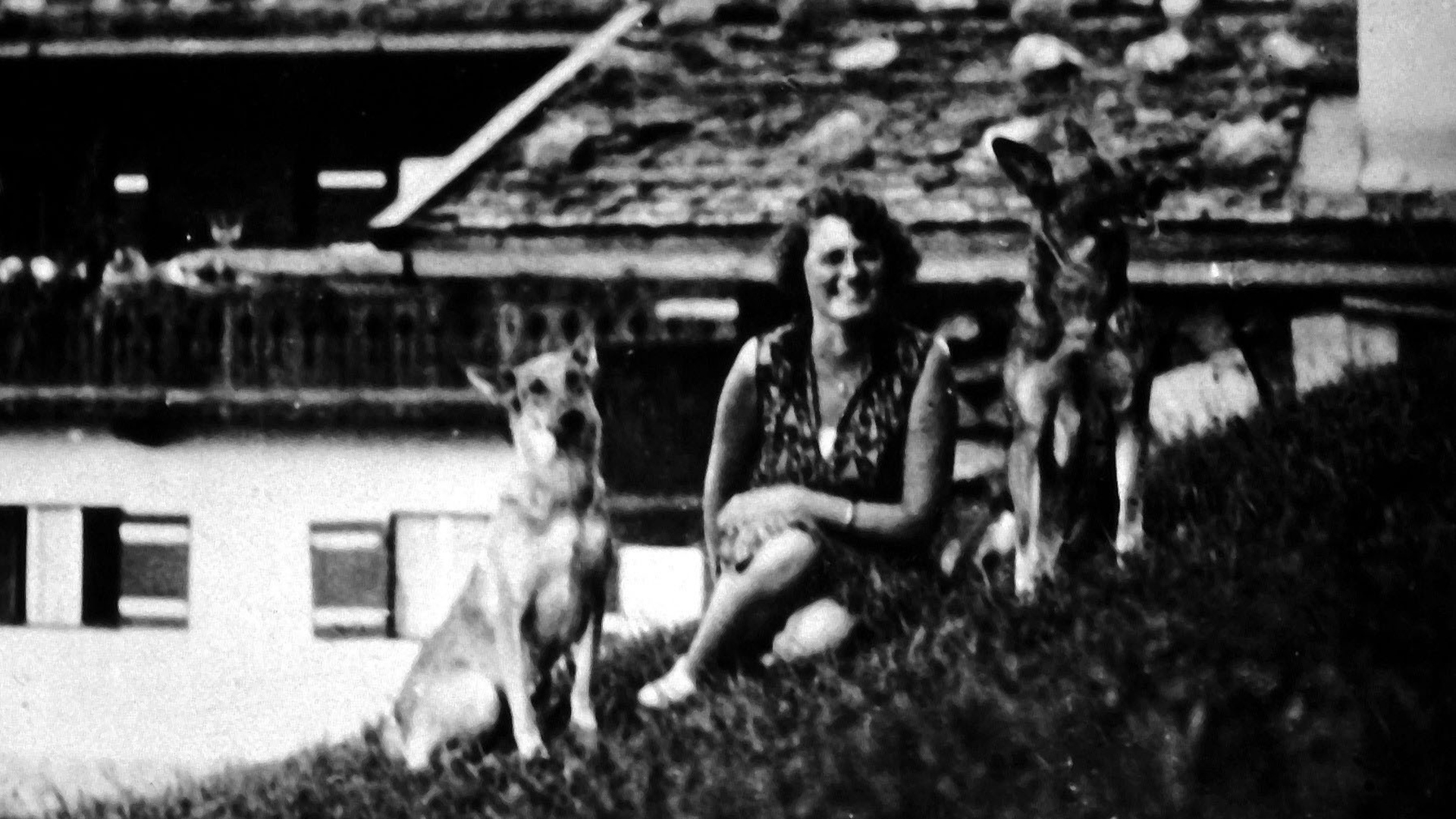 Angela (Geli ) Raubal con los perros del dictador en Wachenfeld, Berchtesgaden, Mount Obersalz (Interfoto)