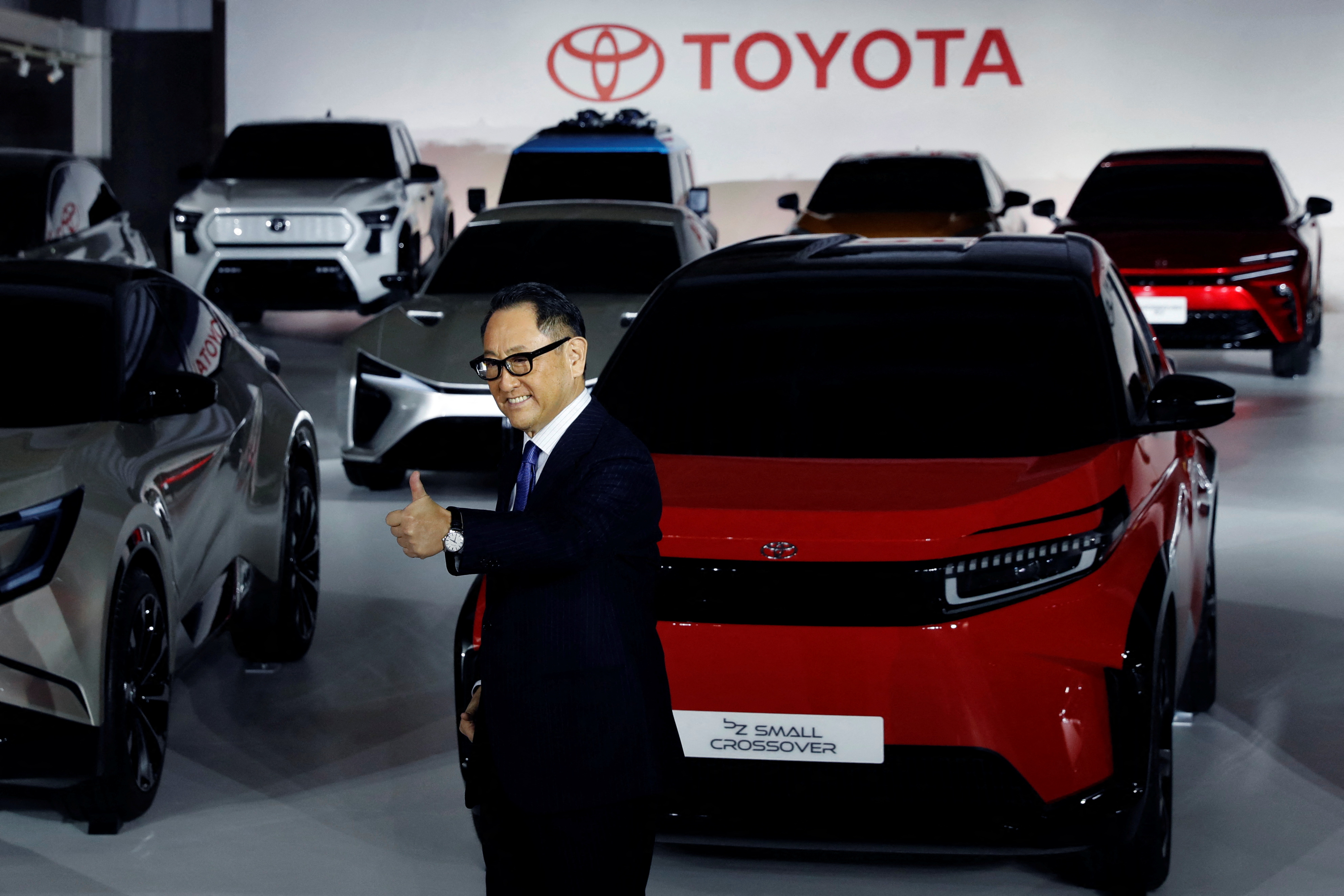 Akio Toyoda, President and CEO of Toyota Motor Corporation, during the launch of the company's electric plans in December 2021