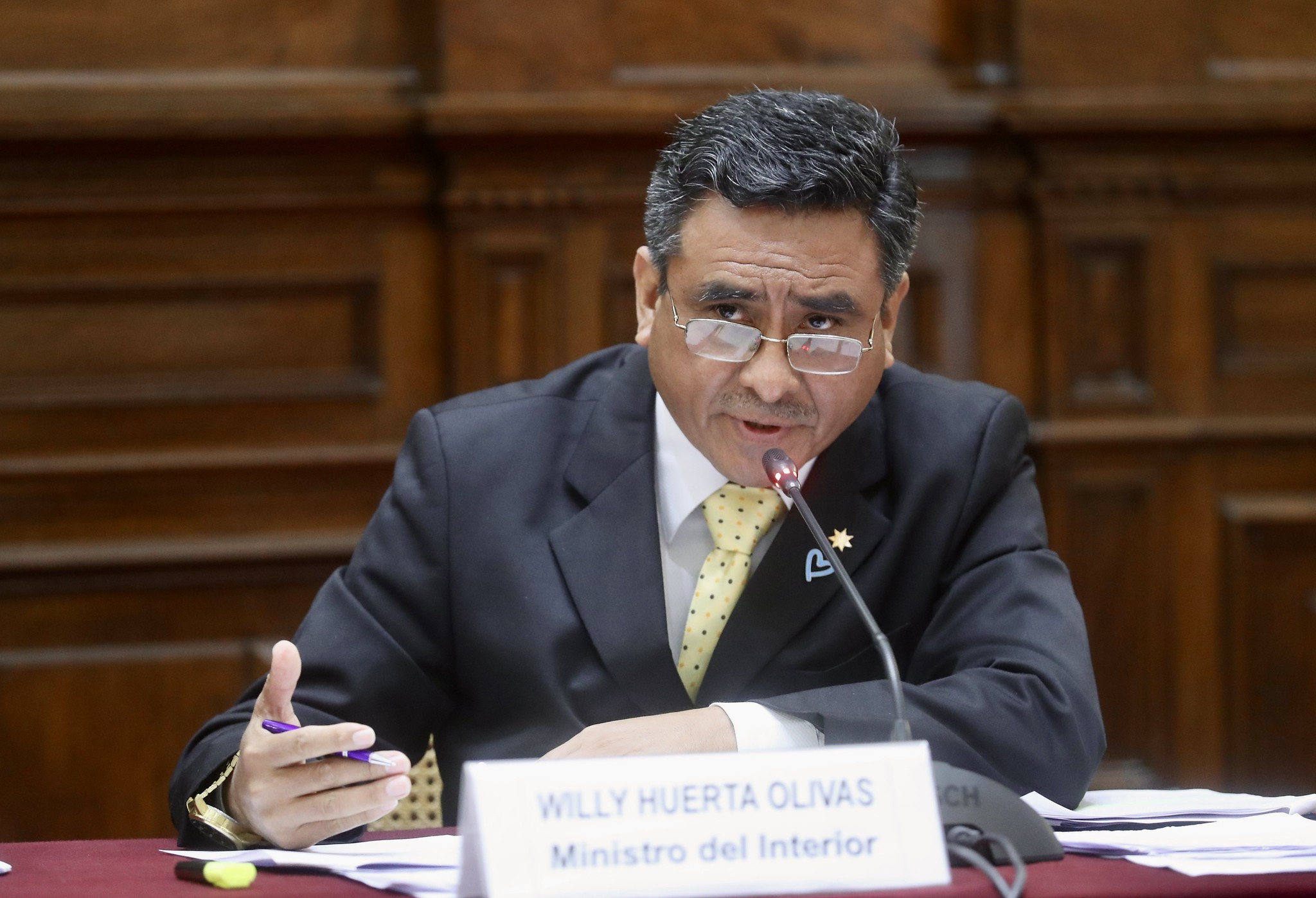 Willy Huerta: Presentan moción de censura contra el ministro del Interior -  Infobae