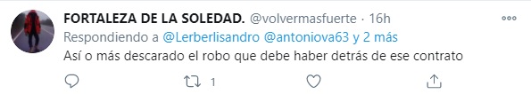 Crítica de un usuario de Twitter respecto a las precarias ayudas entregadas por el gobierno, a los campesinos de la Sierra Nevada de Santa Marta. Foto: Twitter Fortaleza de la Soledad.